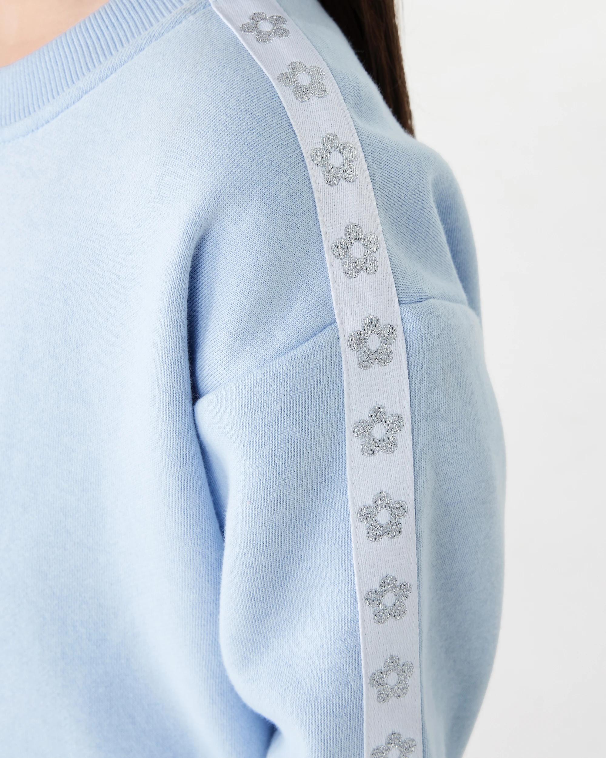 5 Tape Detail Crew Neck Sweatshirt Blu Kntky, 5 of 7