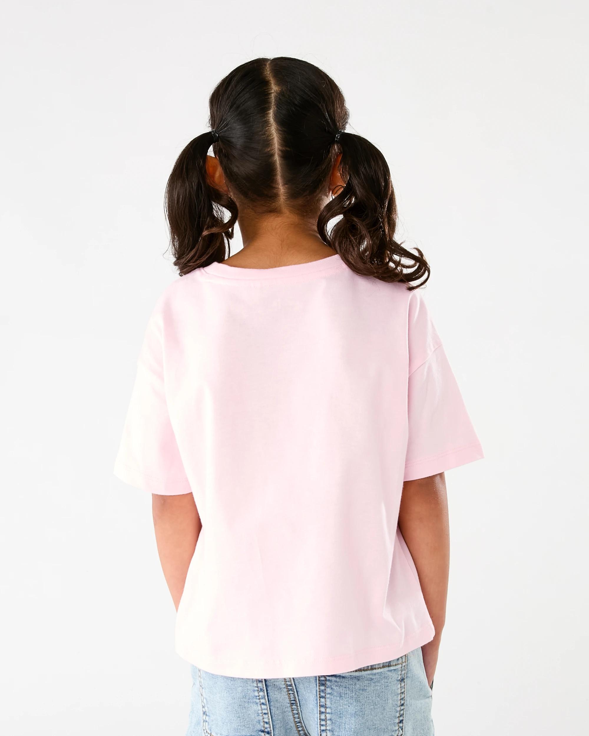 2 Short Sleeve Oversized Embroidered T-shirt Pnk Floral, 2 of 6