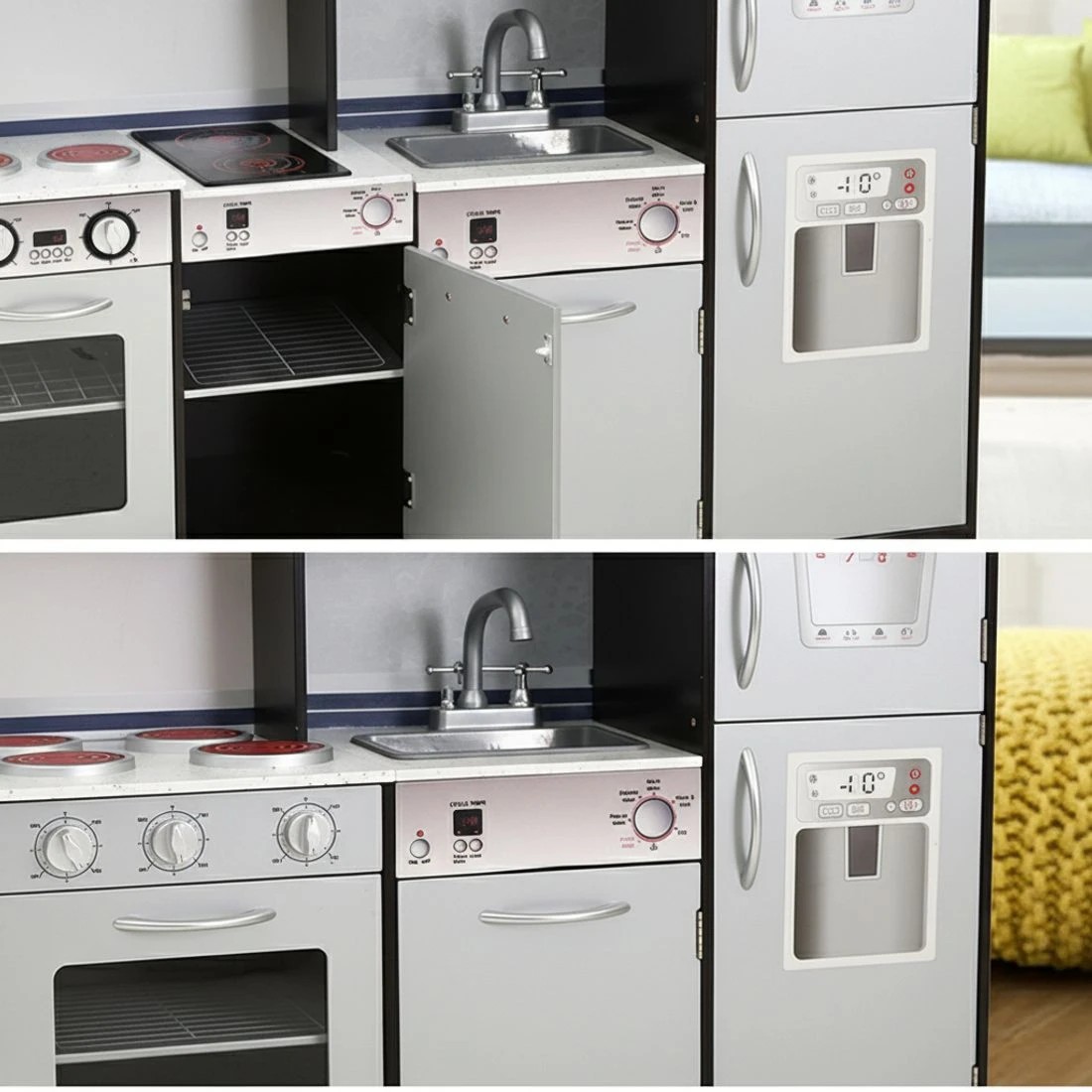 5 Keezi Kids Kitchen Play Set en Pretend Toys Cooking Children Oven Fridge - Multi, 5 of 5