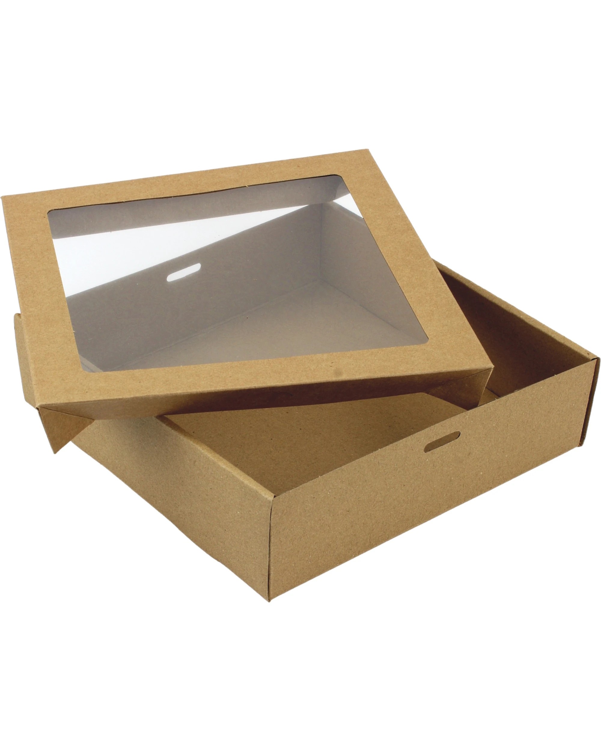 2 Eco Kraft Grazing Boxes with Lids 22.5cm x 22.5cm x 6cm (Pack of 2), 2 of 4