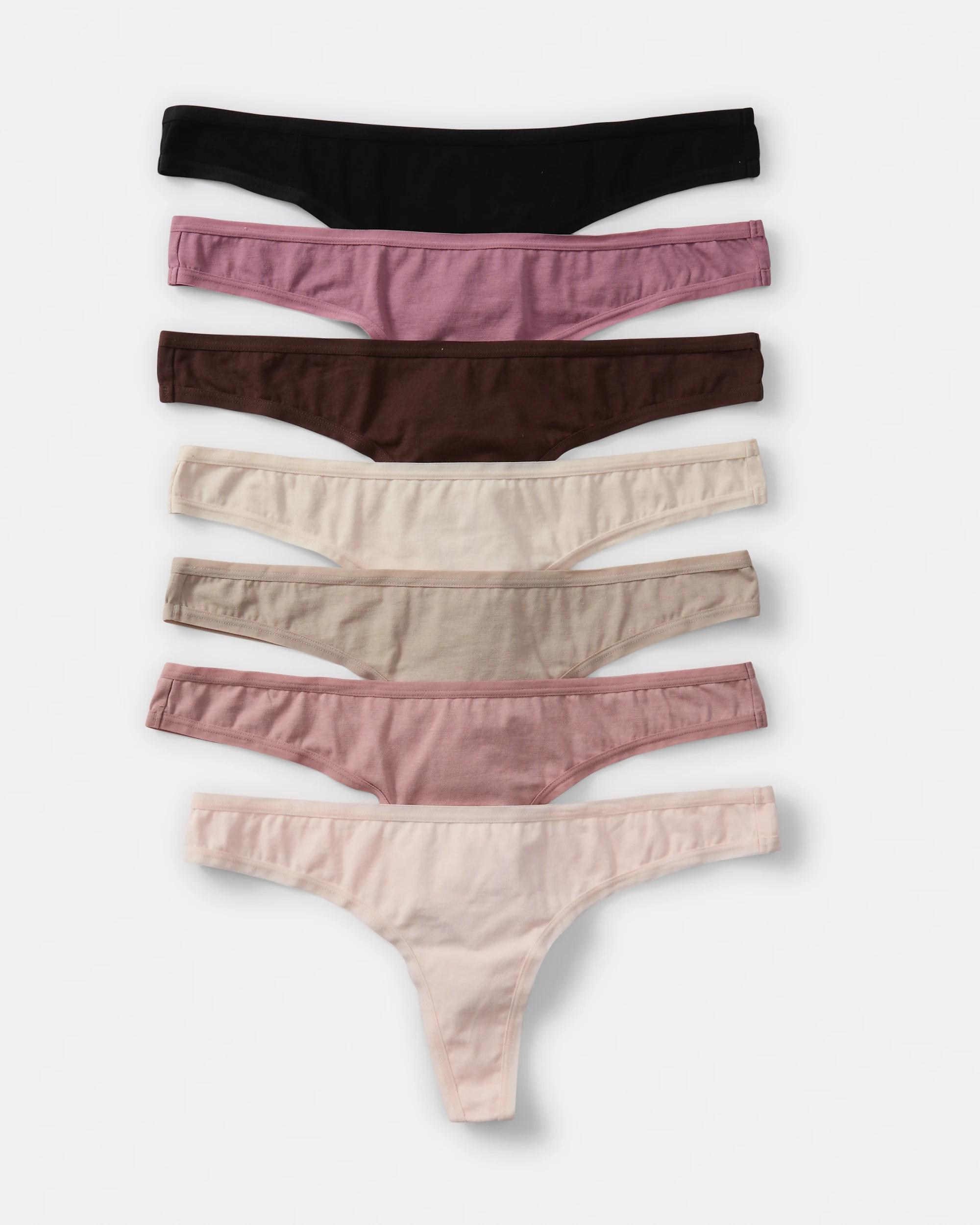 1 7 Pack G-String Briefs Pink Pack, 1 of 10