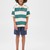 WHITE/GREEN STRIPE
