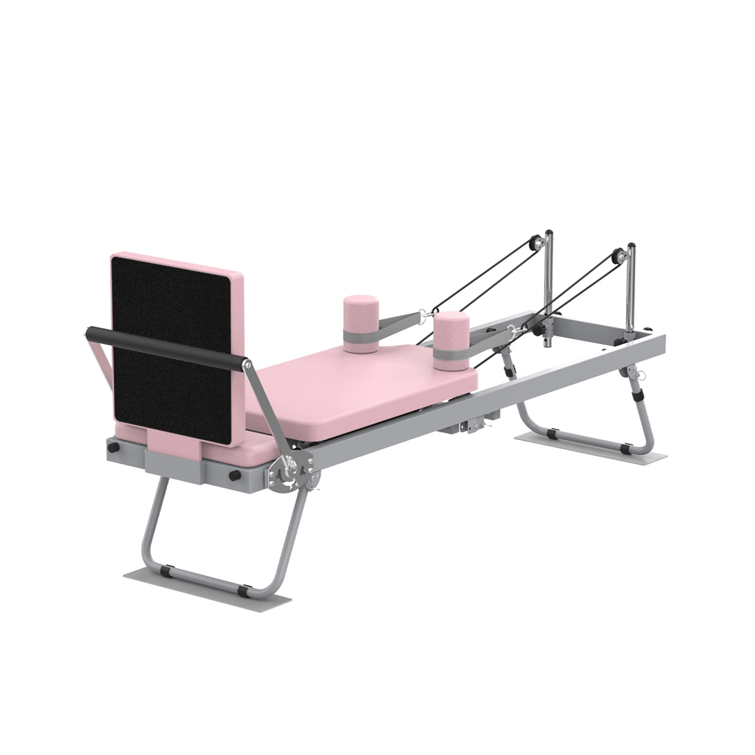 4 Advwin Foldable Pilates Exercise Machine with Jump Board & Reformer Box for Home, 120kg Capacity Pink, 4 of 7