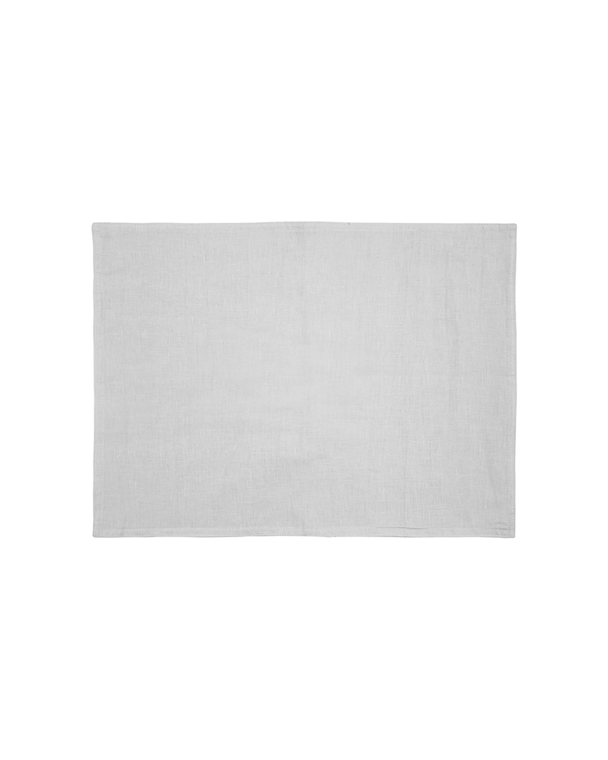 1 Bambury Tableware/Dinnerware Linen Placemat 33x45cm - Silver, 1 of 1