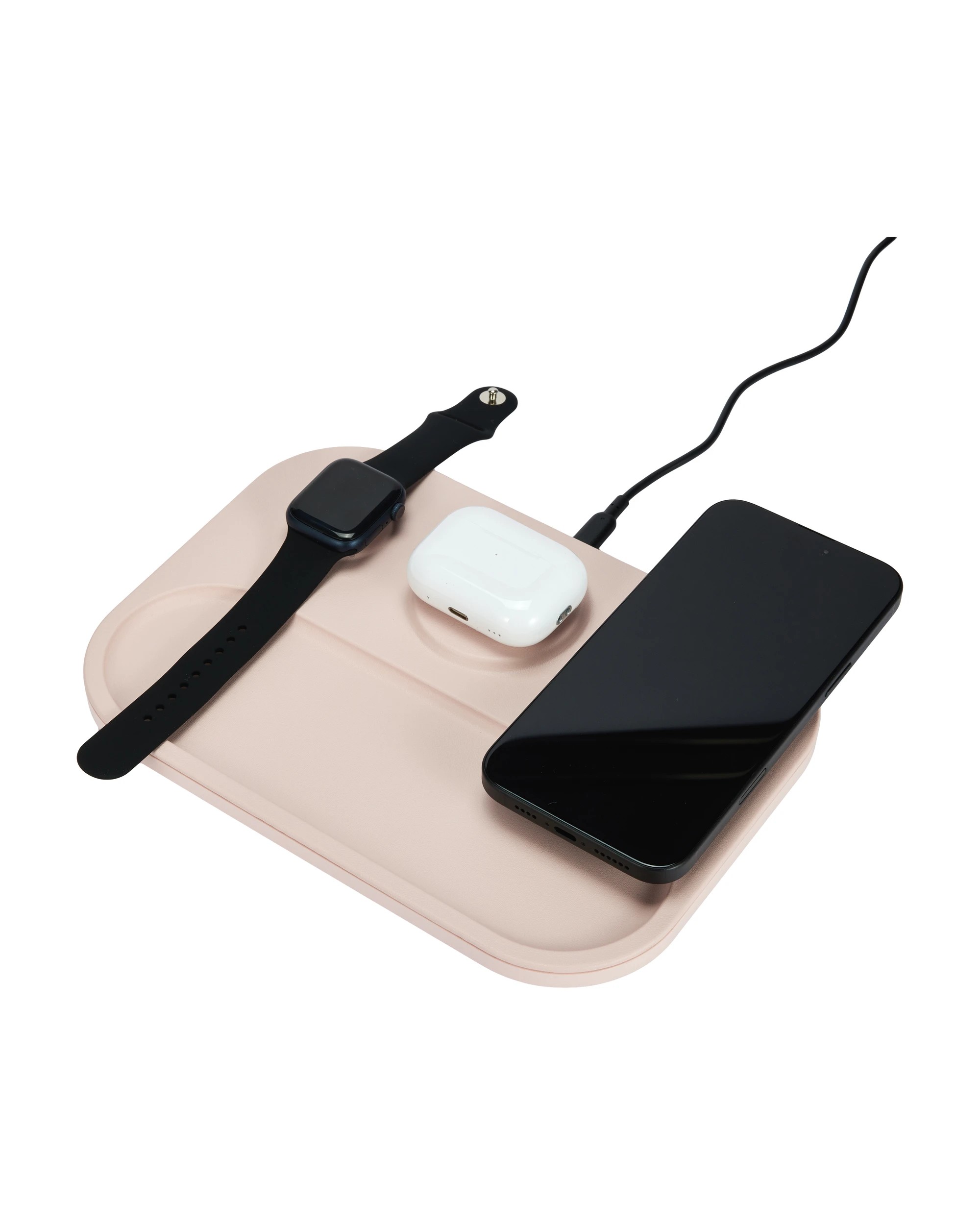 7 3-in-1 Wireless Charger Tray - Beige, 7 of 9