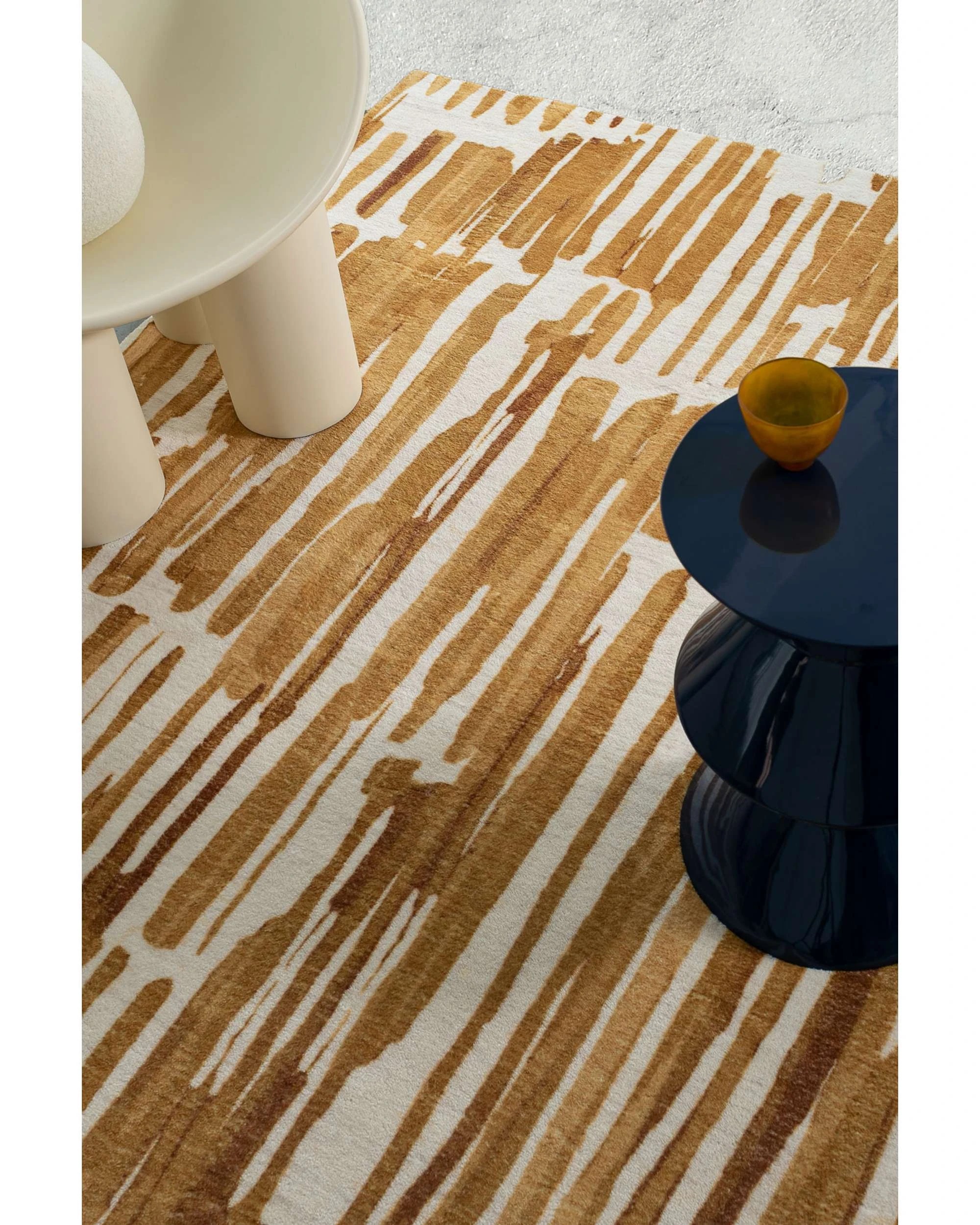 3 Loopsie Omaya Striped Washable Rug-330cm x 240cm - Gold, 3 of 6