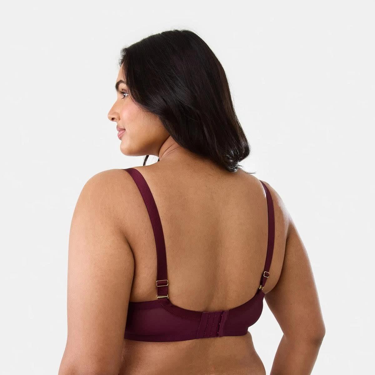 3 Full Figure Soft Cup Mesh Underwire Bra WINDSOR WINE, 3 of 6