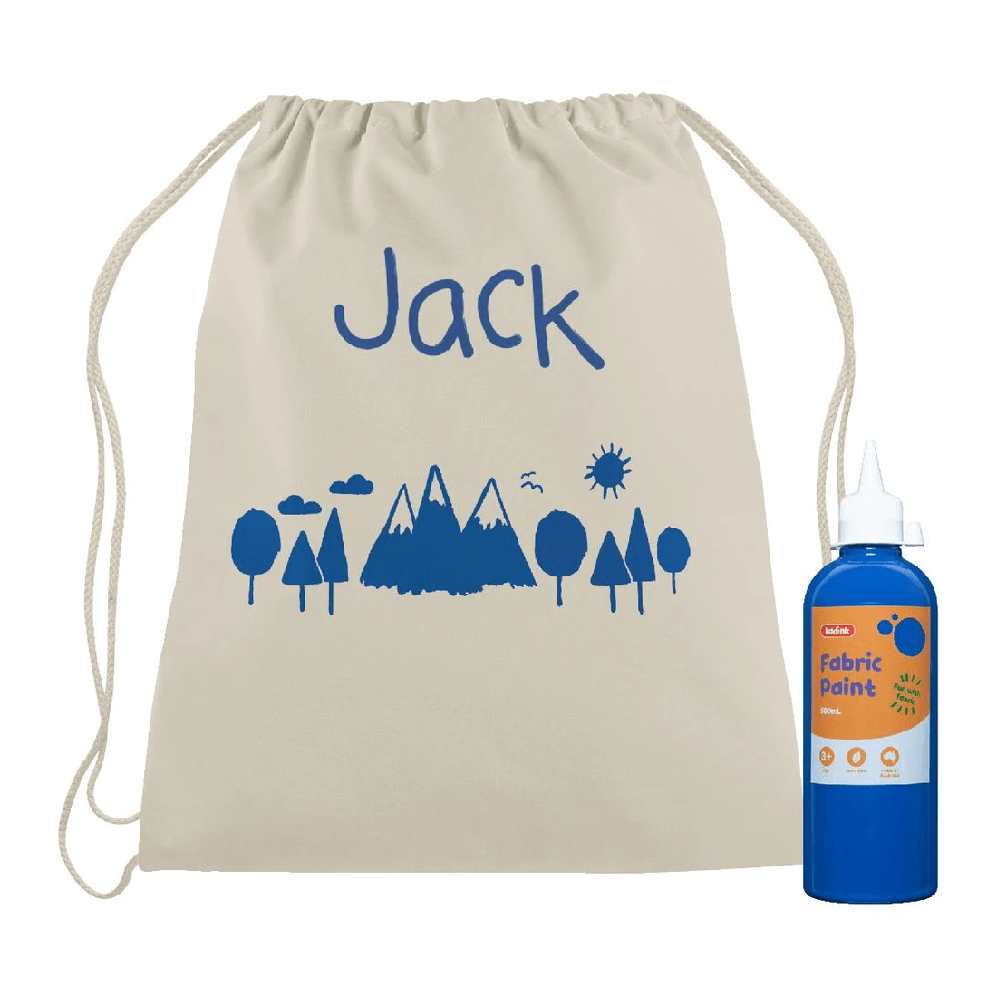 3 Kadink Fabric Paint 500mL Blue, 3 of 3