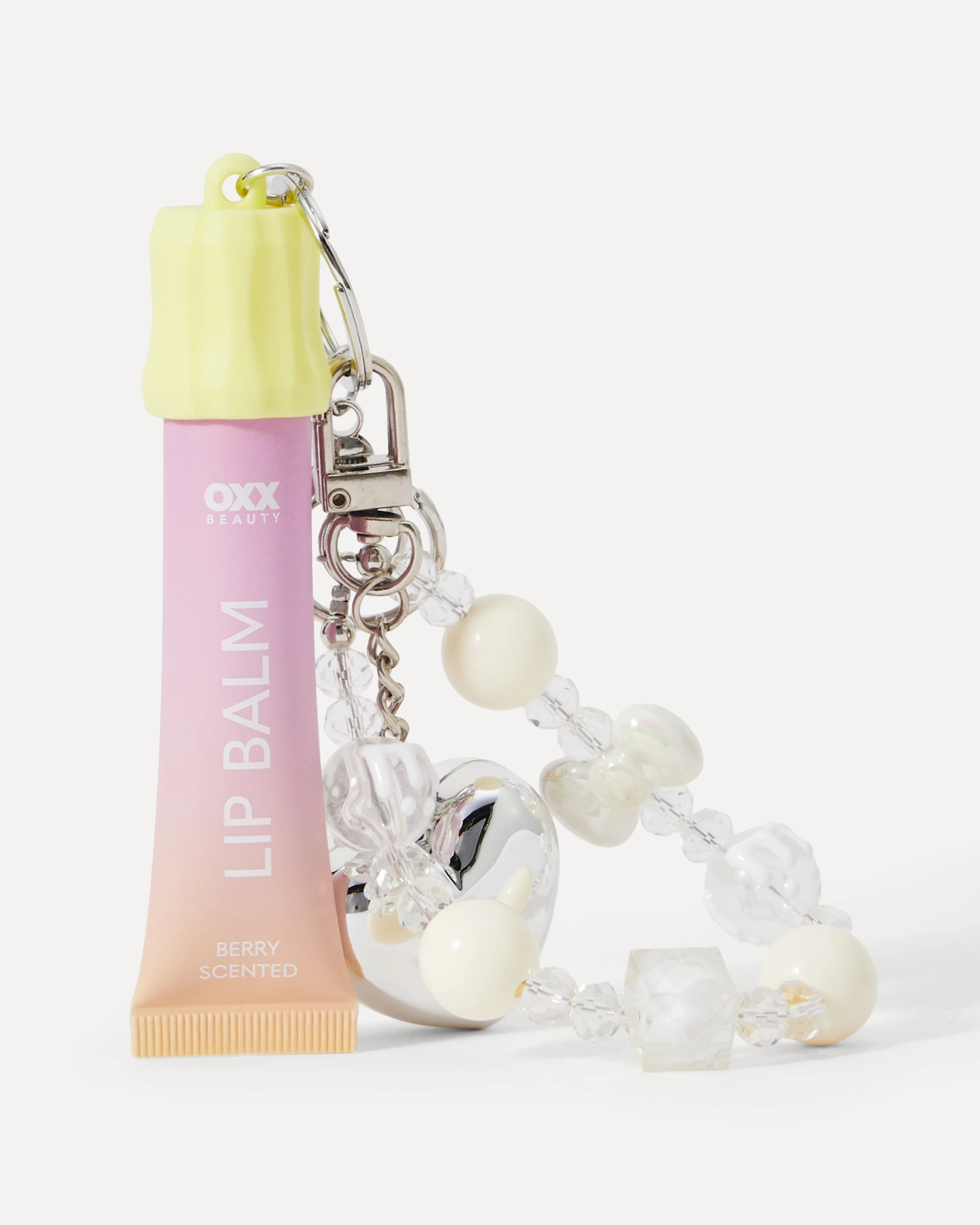 1 OXX Beauty 2 in 1 Lip Balm and Keychain Duo - Berry Scented, 1 of 6