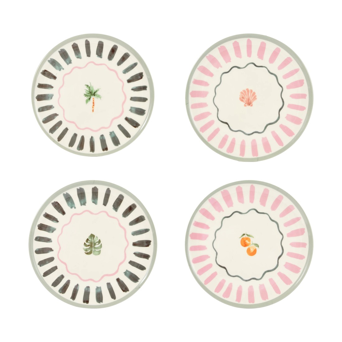 1 4 Pack Tropical Side Plates, 1 of 8