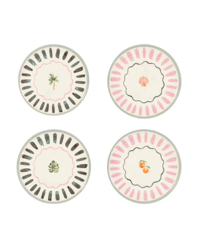 4 Pack Tropical Side Pl