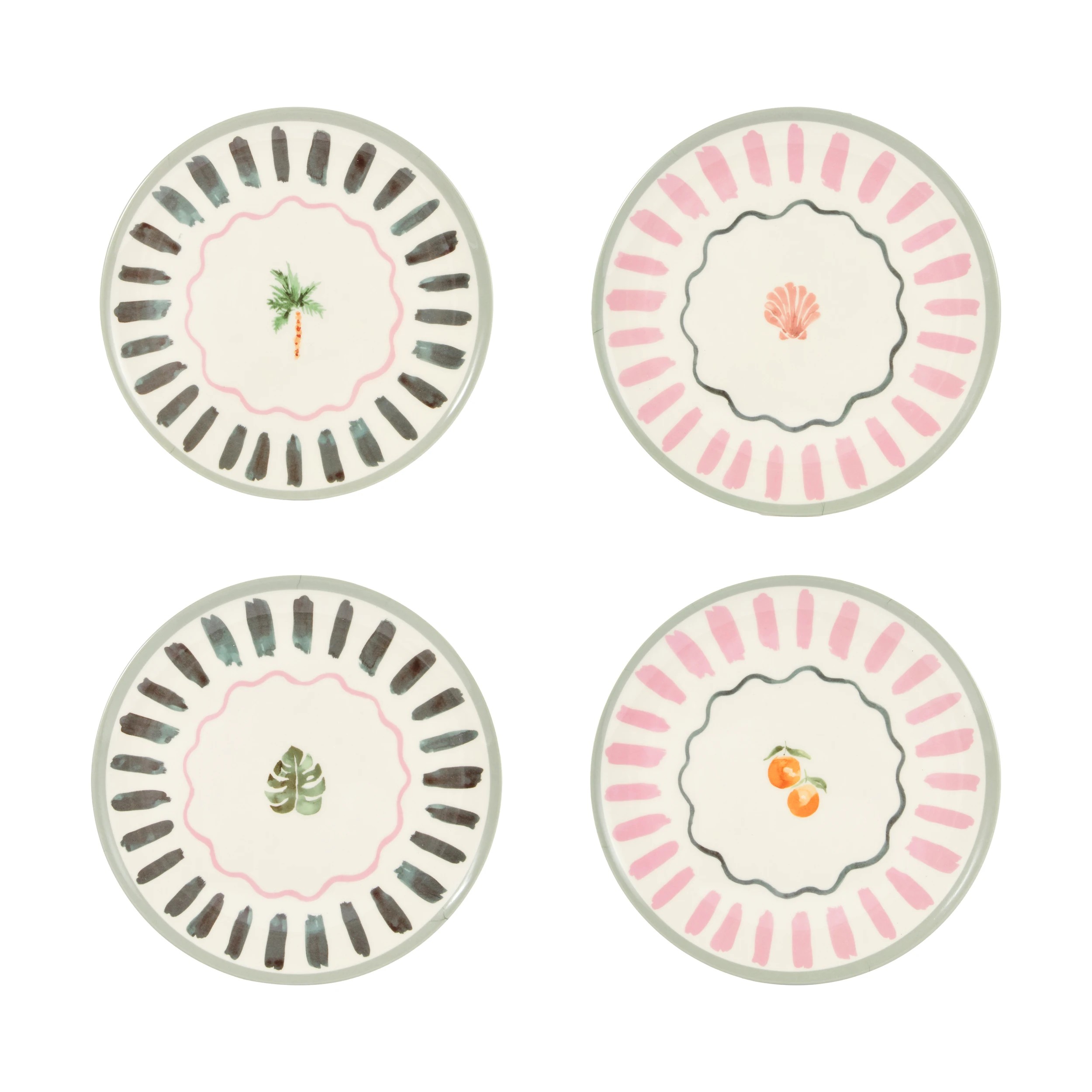 1 4 Pack Tropical Side Plates, 1 of 8