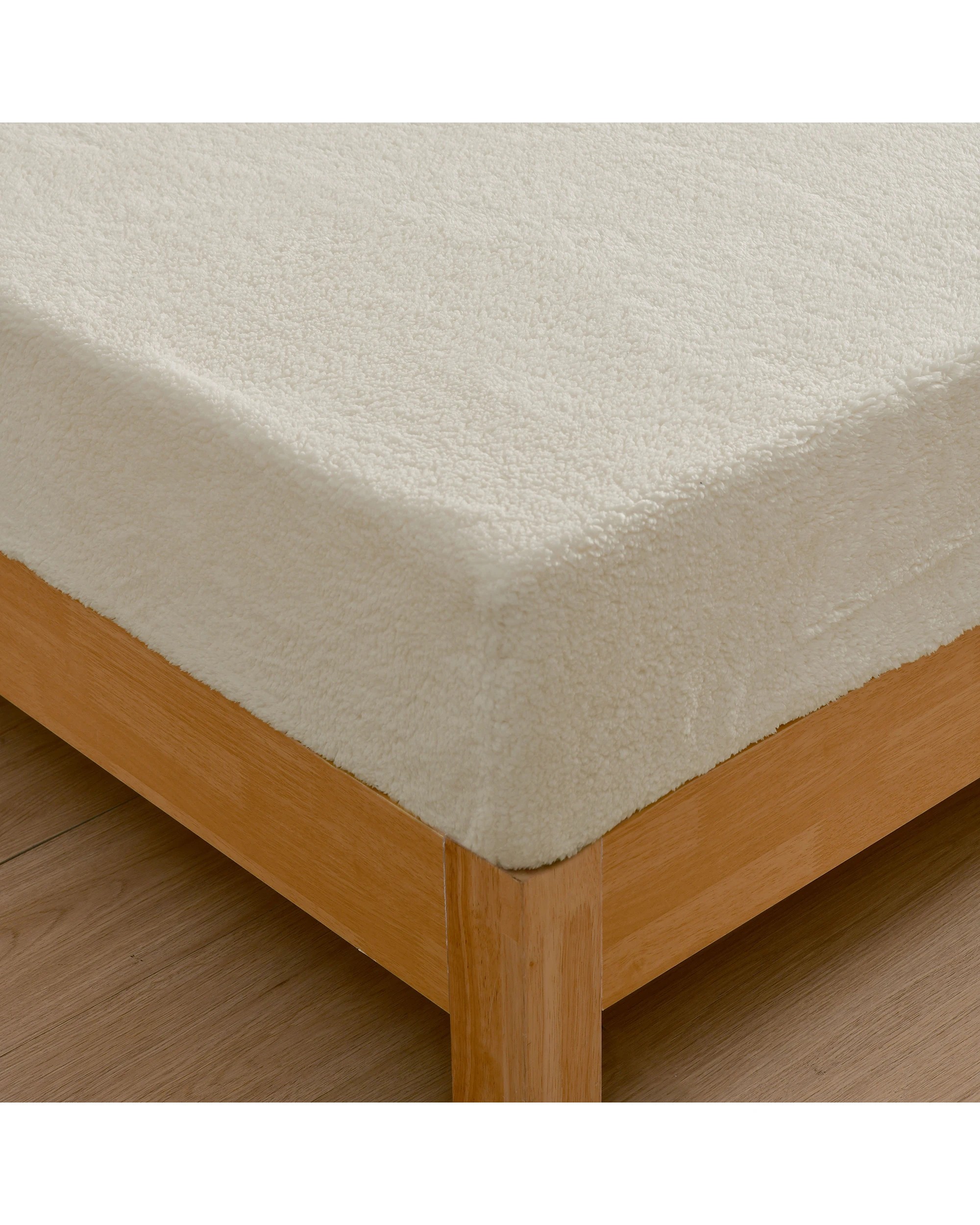 5 Dreamaker Jasper Teddy Fleece Combo Fitted Sheet Set - Double Bed - Snow, 5 of 7