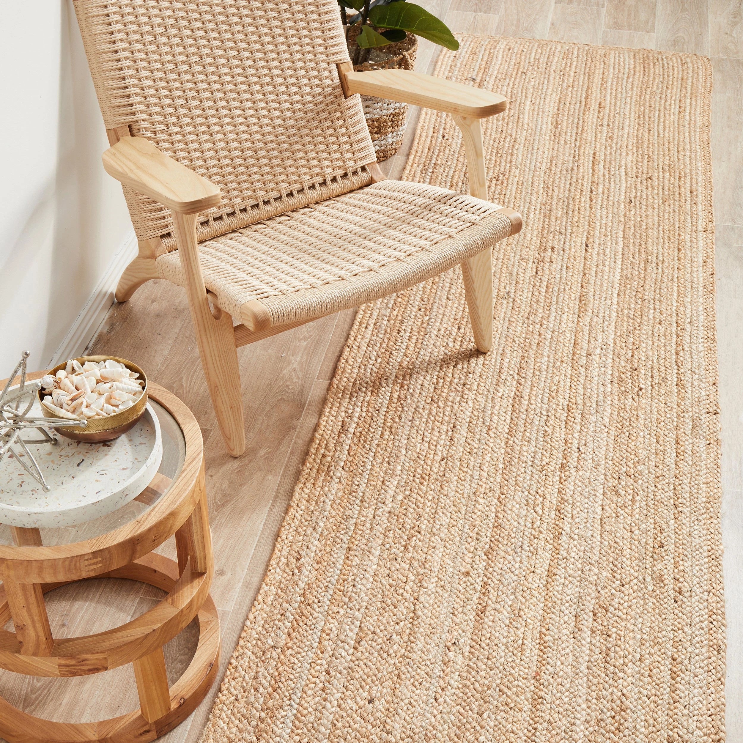 2 Common Ground Rugs Shoreline 300x80cm - Medium Jute Rug - Natural, 2 of 10