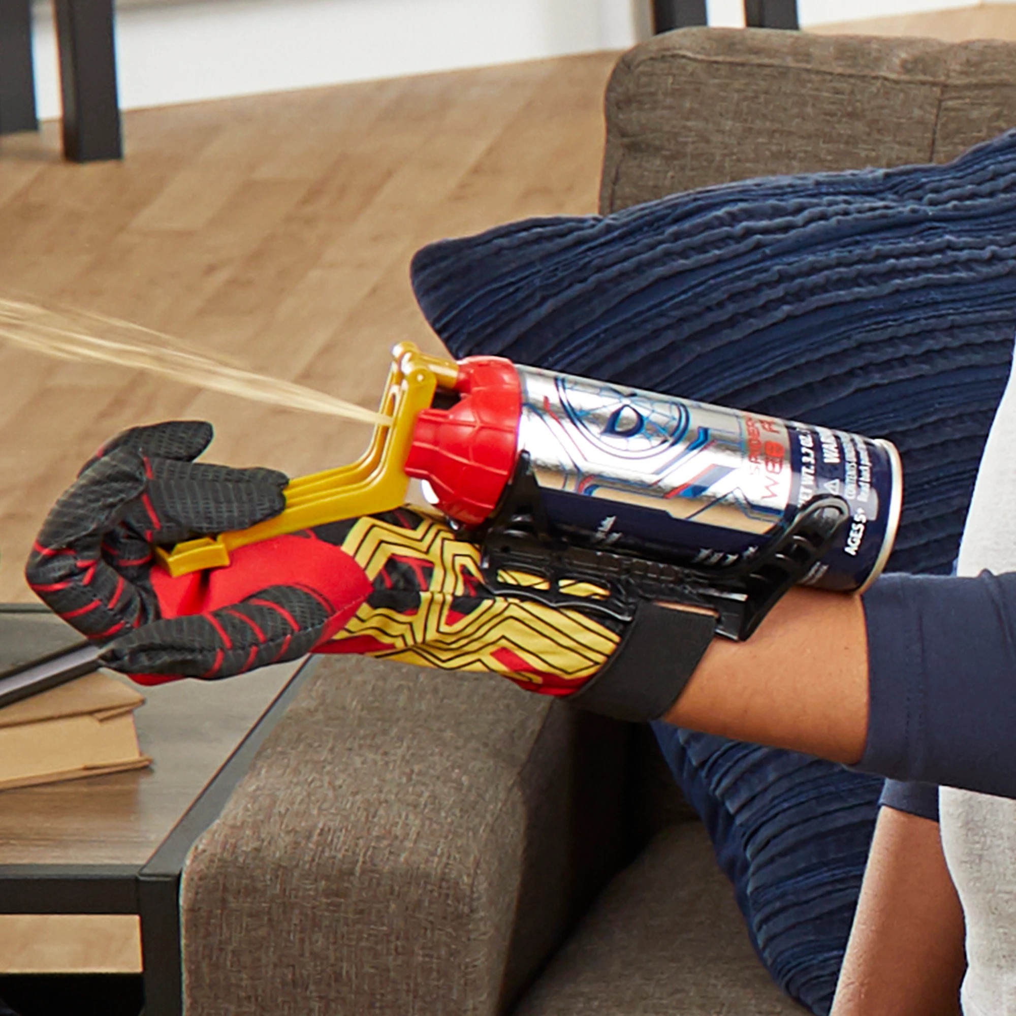 3 Marvel Spider-Man Super Web Slinger Glove With Water Cartridge & Spidey Shot Web Fluid, 3 of 4