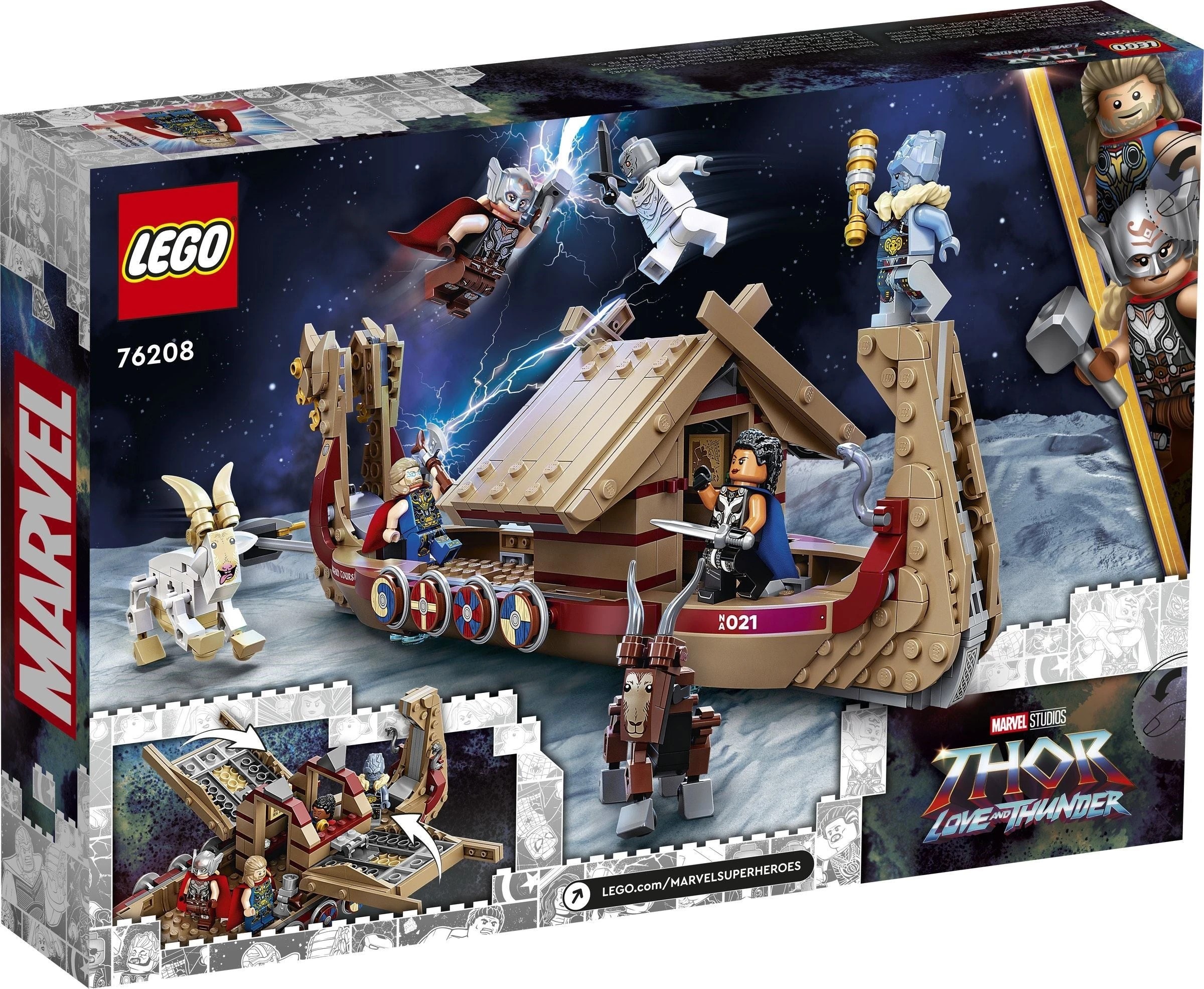 2 LEGO Marvel 76208 Thor 4 Love and Thunder The Goat Boat, 2 of 6