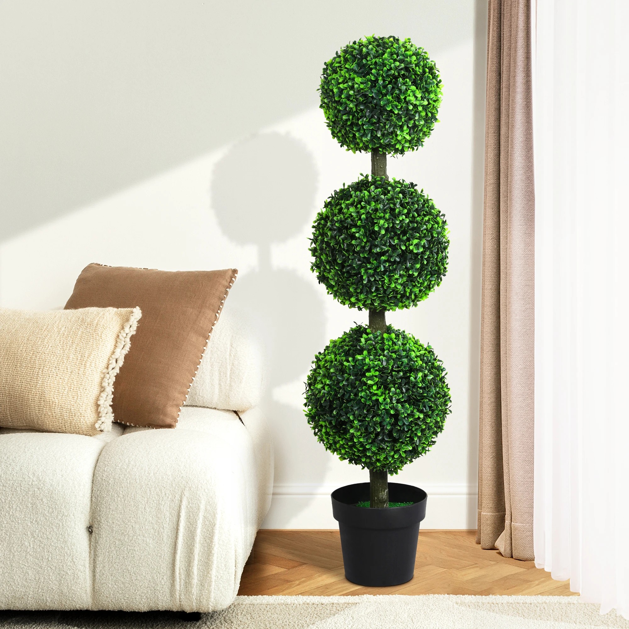 8 Lambu 120cm 3-Ball Topiary Artificial Tree, 8 of 9