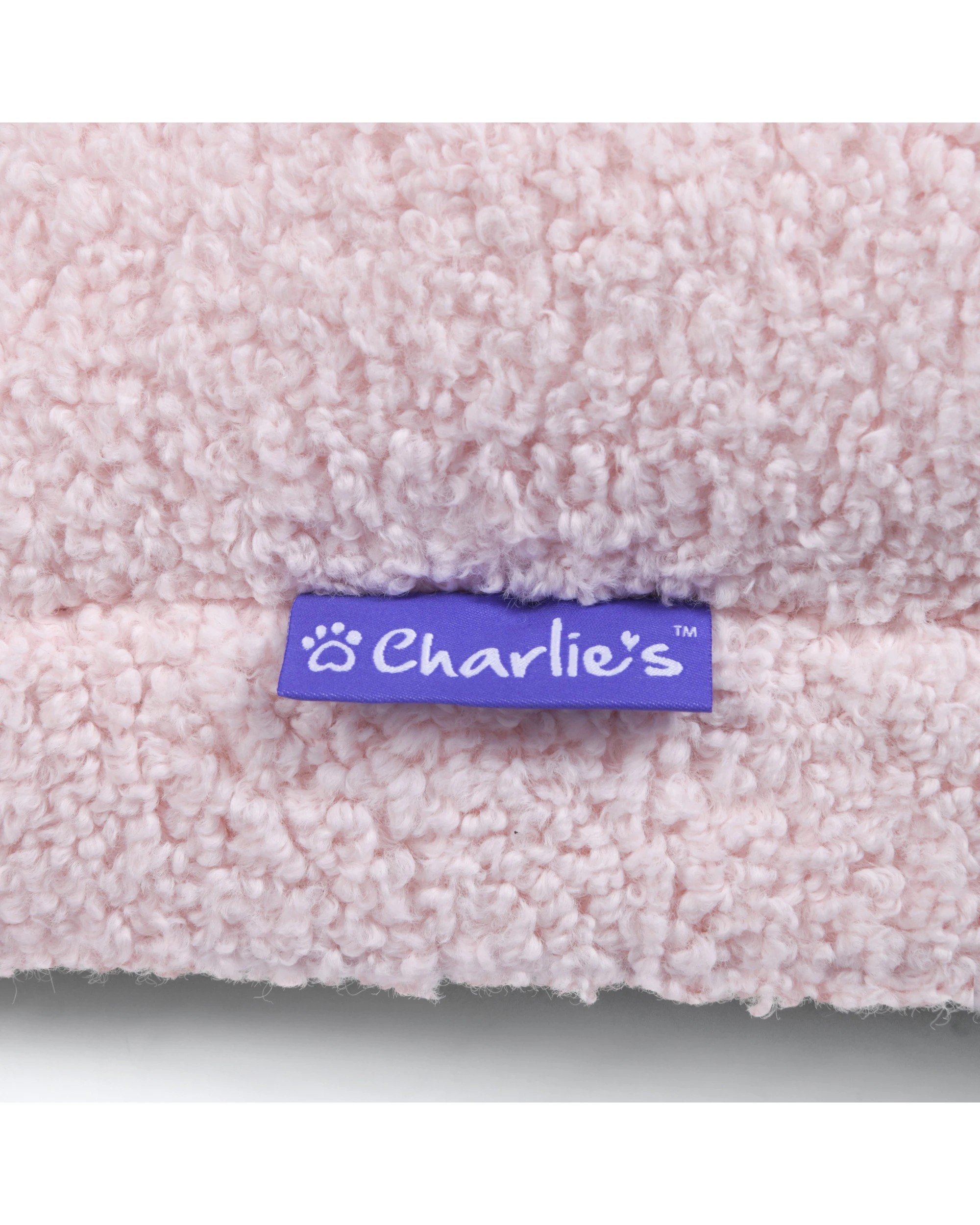 4 Charlie's Teddy Fleece Orthopedic Memory Foam Sofa Dog Bed with Bolster Large - Pink, 4 of 6