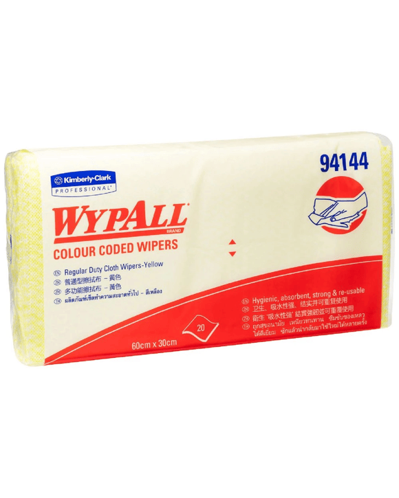 WypAll Colour Coded Regular Duty Cloths Yellow