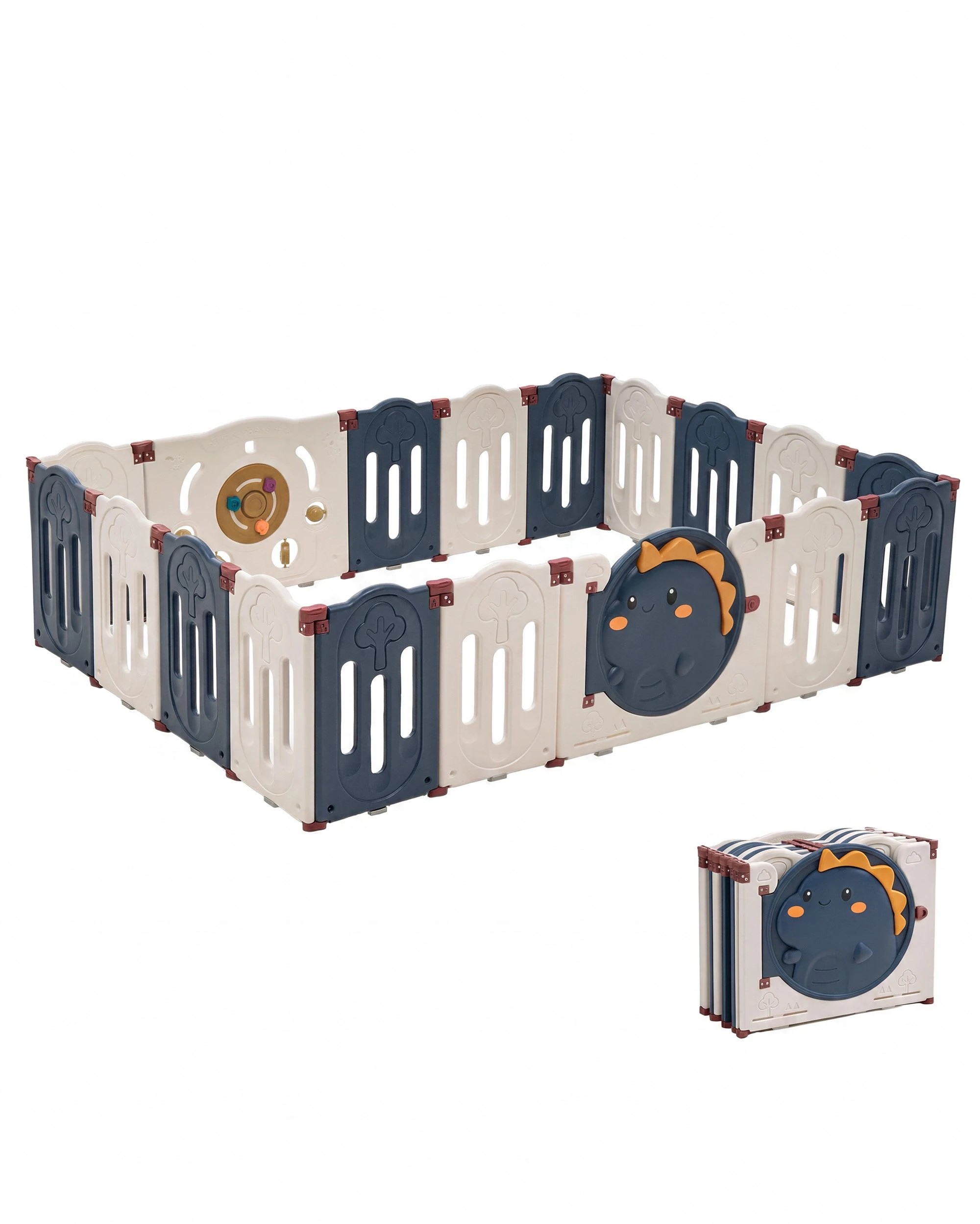 1 Playpals 18 panels Baby Playpen Kids Large Safety Gate Toddler Fence Child Play, 1 of 10
