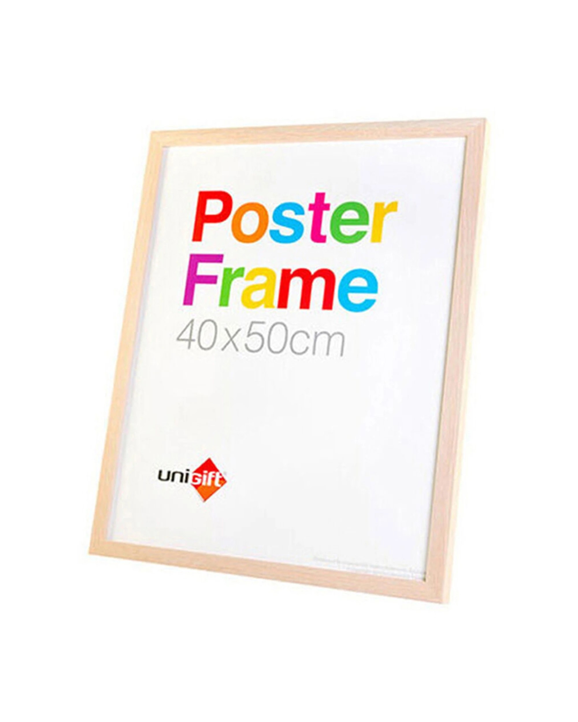 2 Unigift 3PK Wooden Glass Hanging Poster Picture Photo Frame Home Decor 40x50cm - Natural, 2 of 2