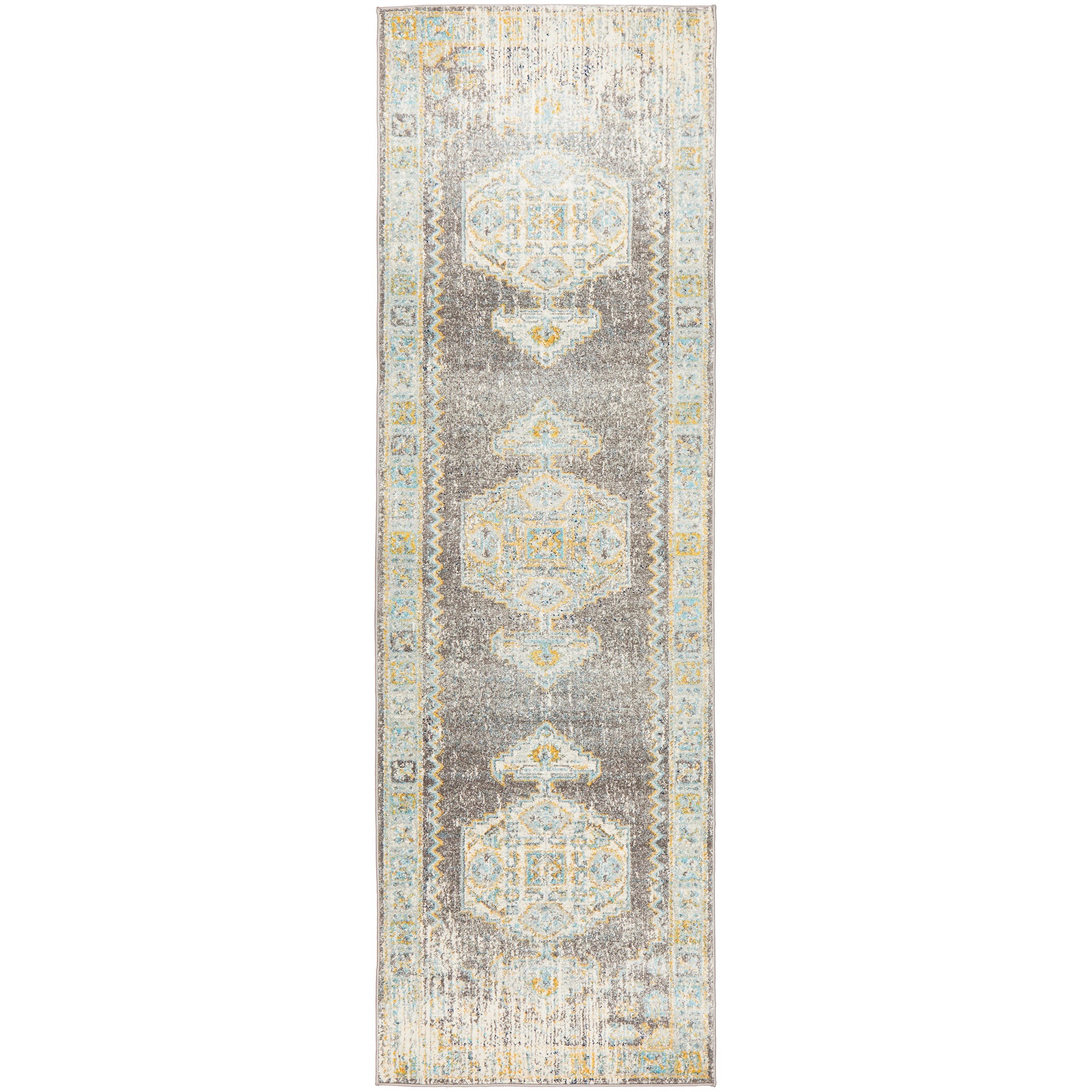4 Common Ground Rugs Era 944 400x80cm - Large Runner Rug - Grey, 4 of 8