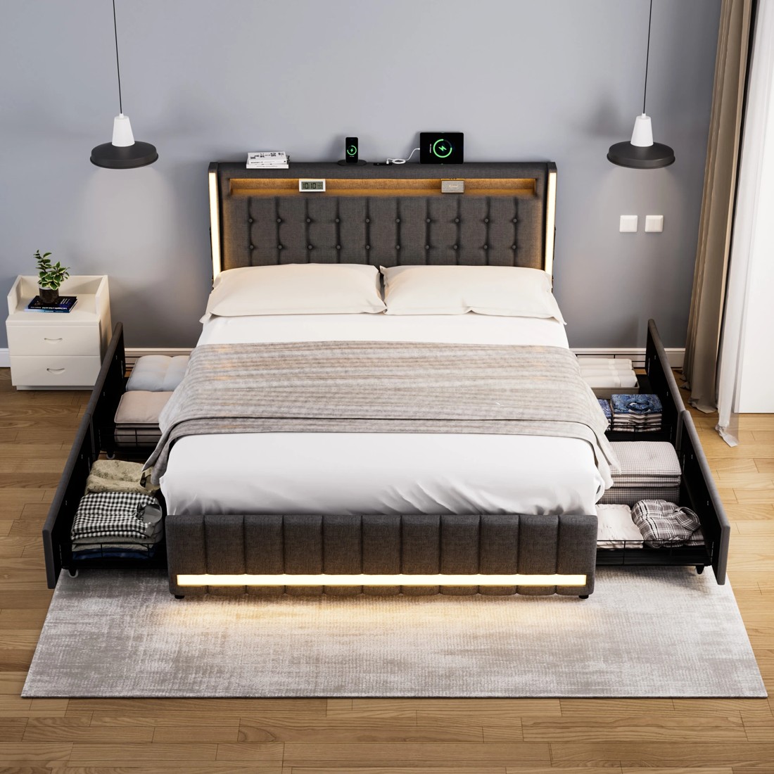 7 Levede Led Bed Frame - Queen, 7 of 8