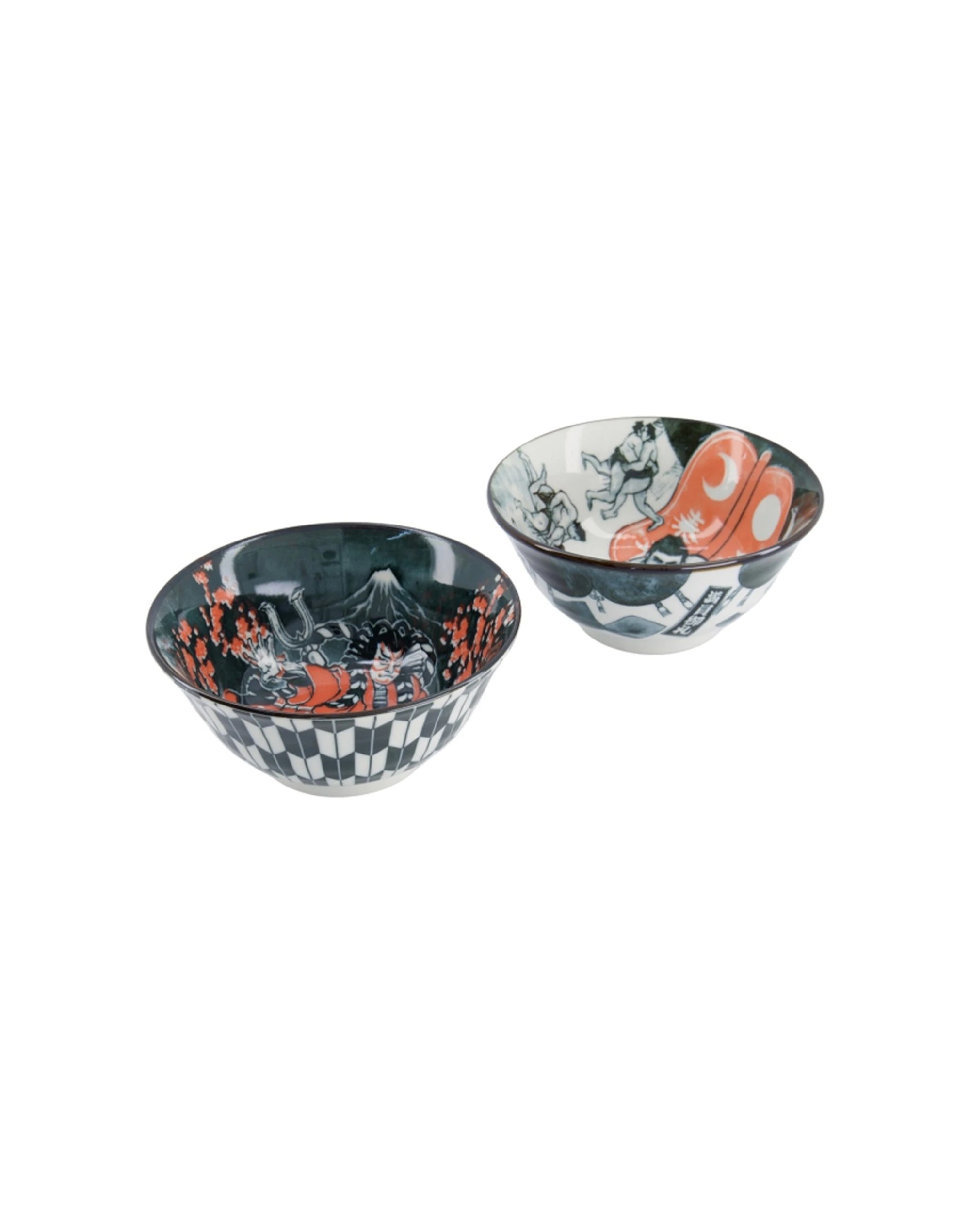 2 Tokyo Design 2pc Asakusa Tayo Bowl With Chopsticks Dinnerware Set Kabuki - Multi, 2 of 3