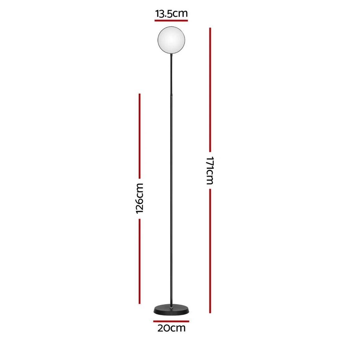 2 Artiss Led Floor Lamp Remote Adjustable Light Stand Home Living Room Reading Led Lighting Reading Light Dimmable - Black, 2 of 7