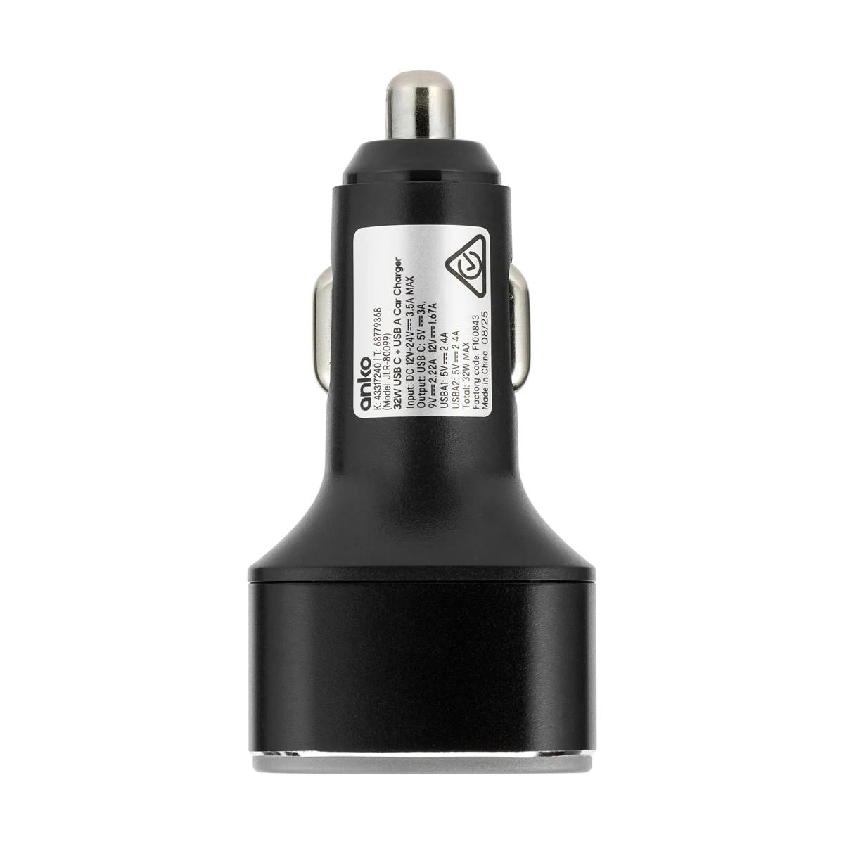 4 Car Charger with USB and USB-C - Black, 4 of 6