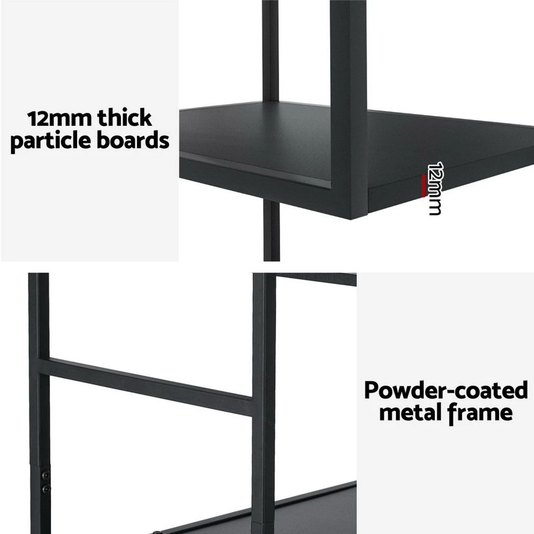 8 Artiss Bookshelf 5 Tiers
 - Black, 8 of 8