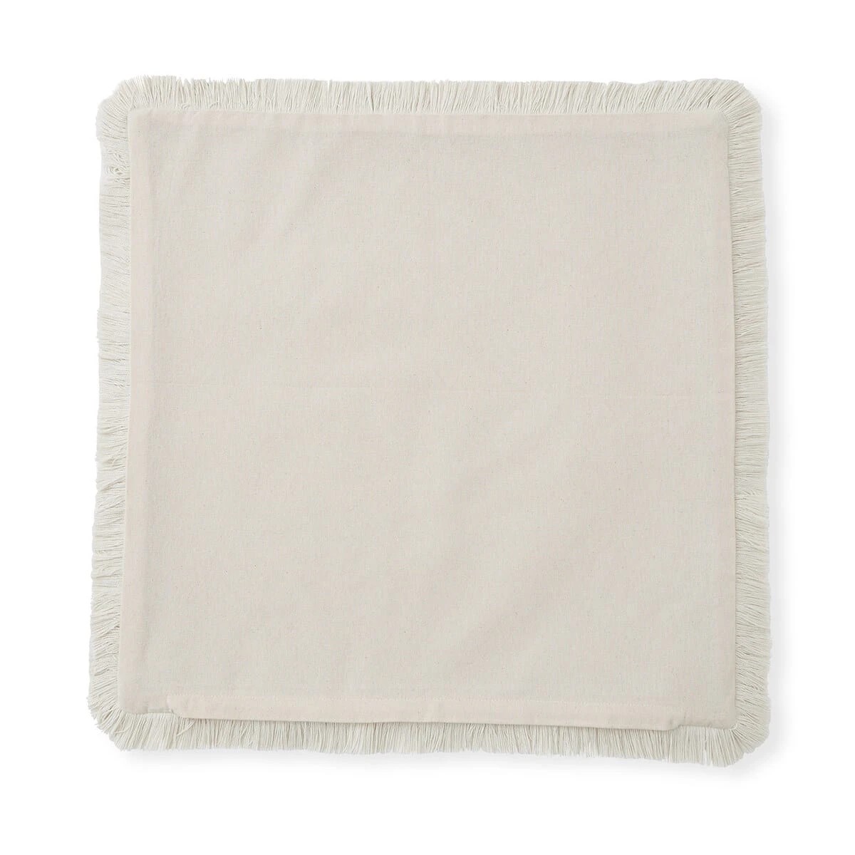 5 50cm Fringed Cushion Cover - Beige, 5 of 9