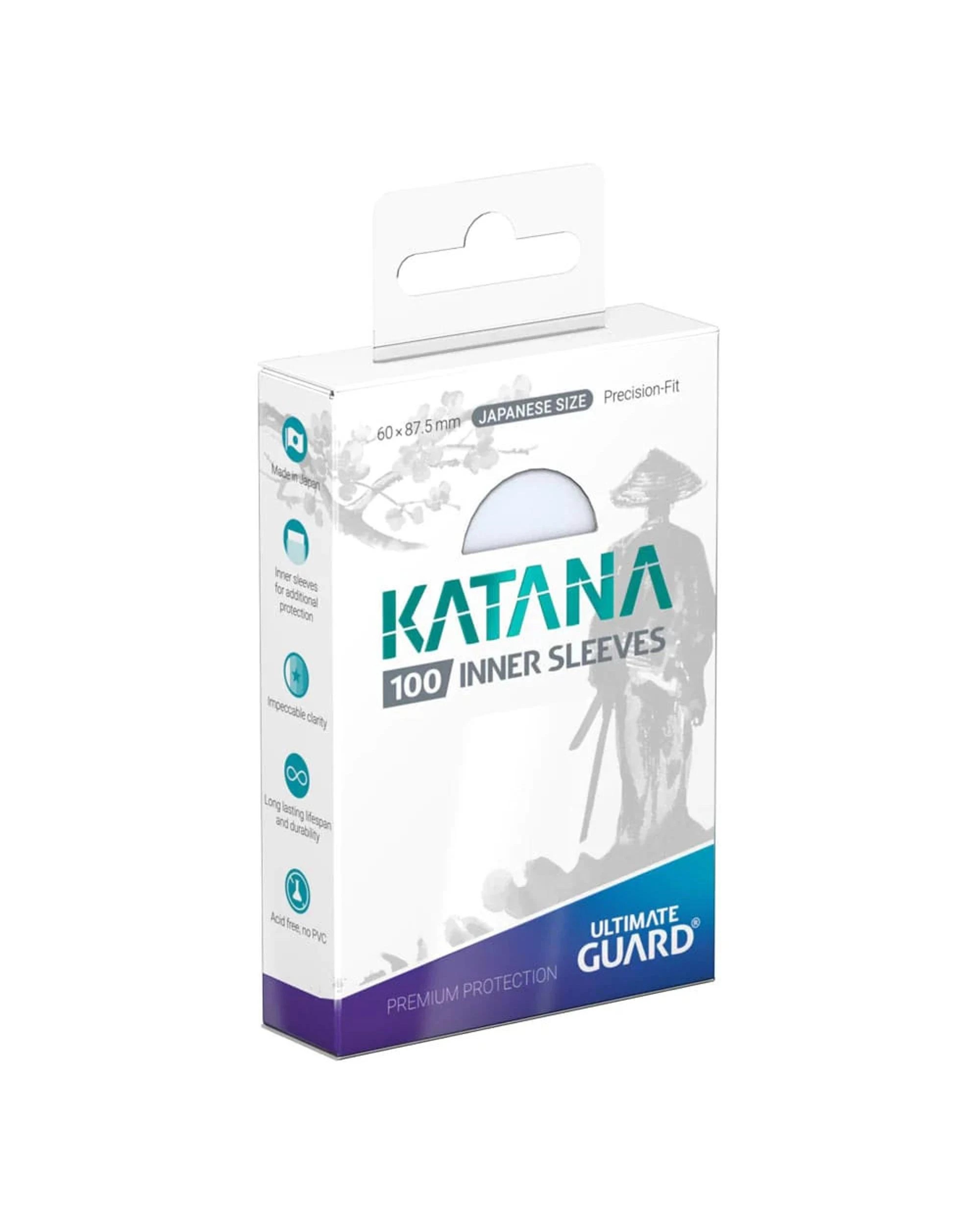 1 Ultimate Guard Katana Japanese Size Transparent 100 Inner Sleeves, 1 of 1