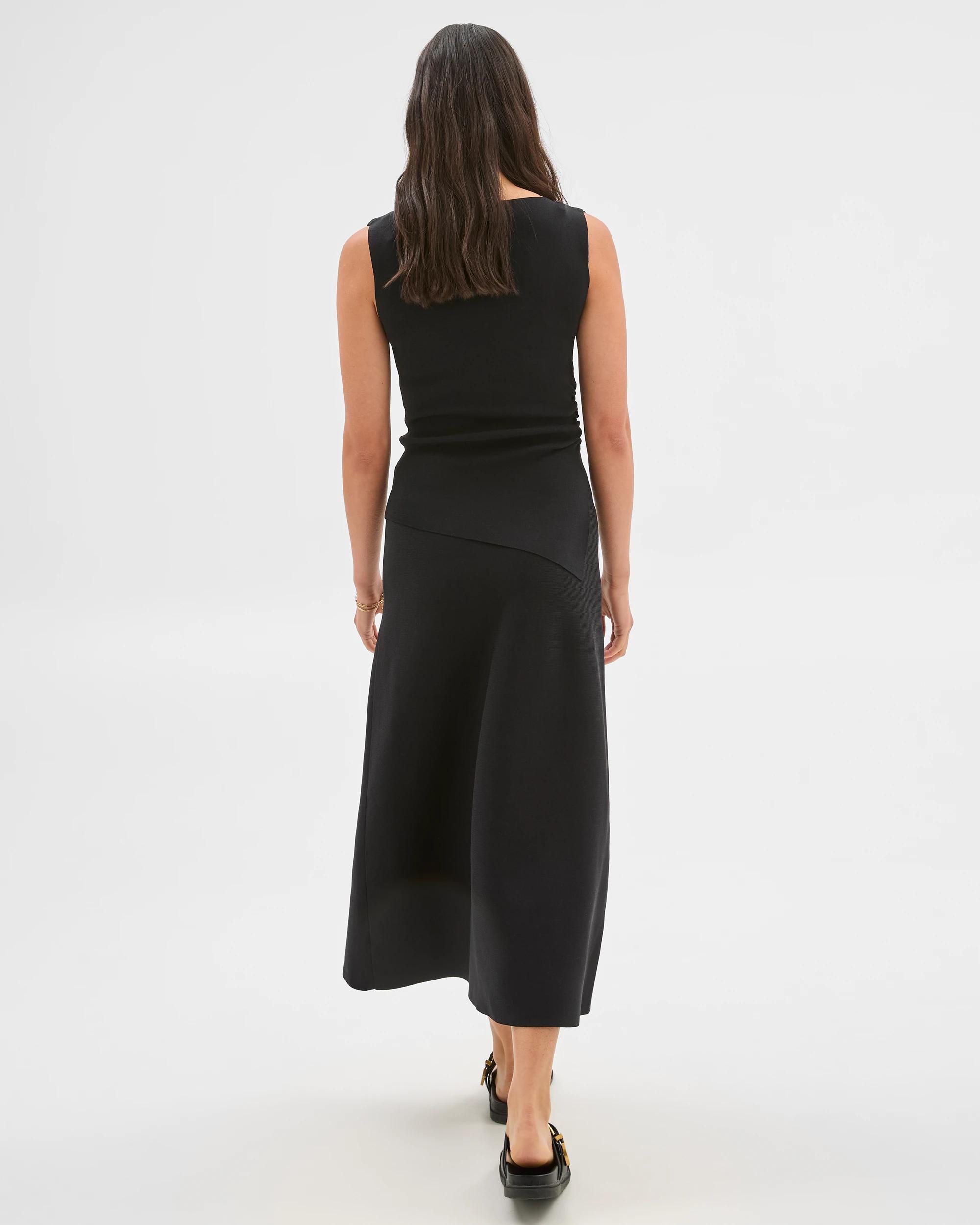 4 Crepe Knit Midi Skirt - Preview BLACK, 4 of 6