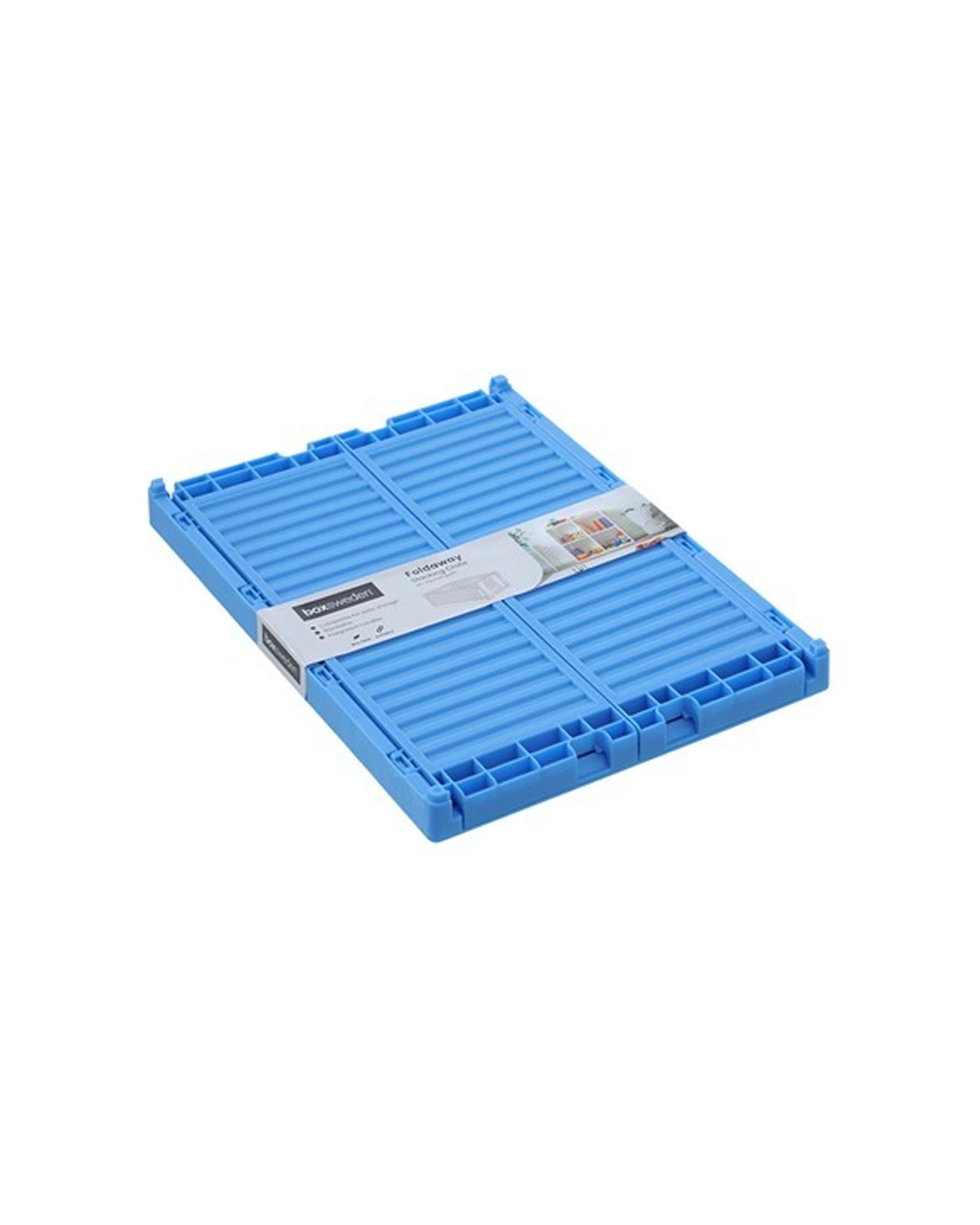 6 Boxsweden Foldaway Crate Storage 29x21cm Collapsible Storage Stackable - Assorted, 6 of 8