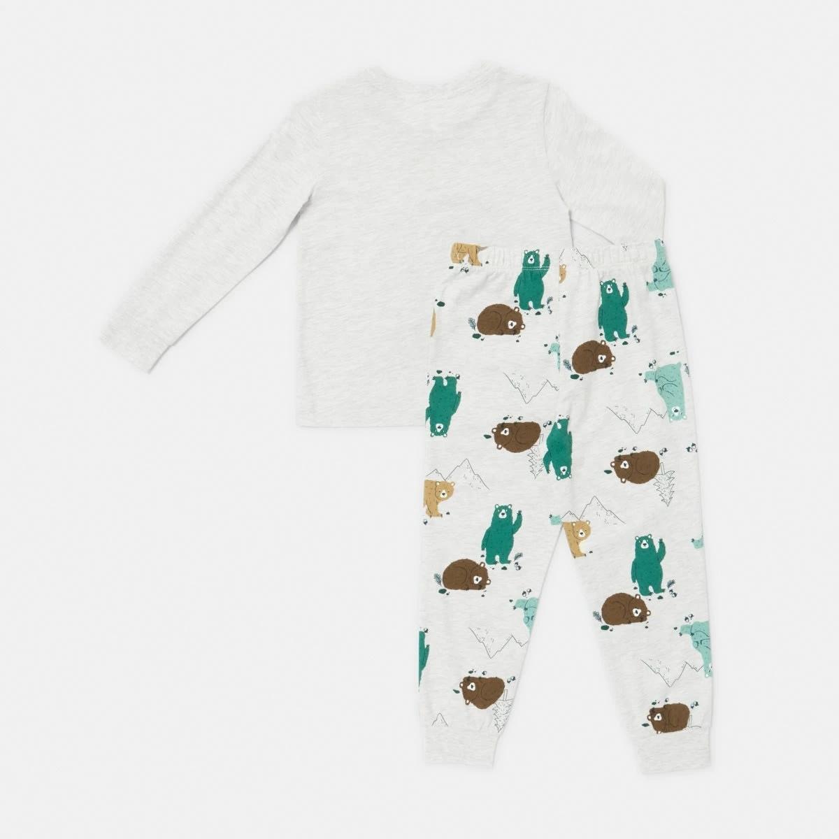 7 Jersey Pyjama Set Wht Bear, 7 of 9