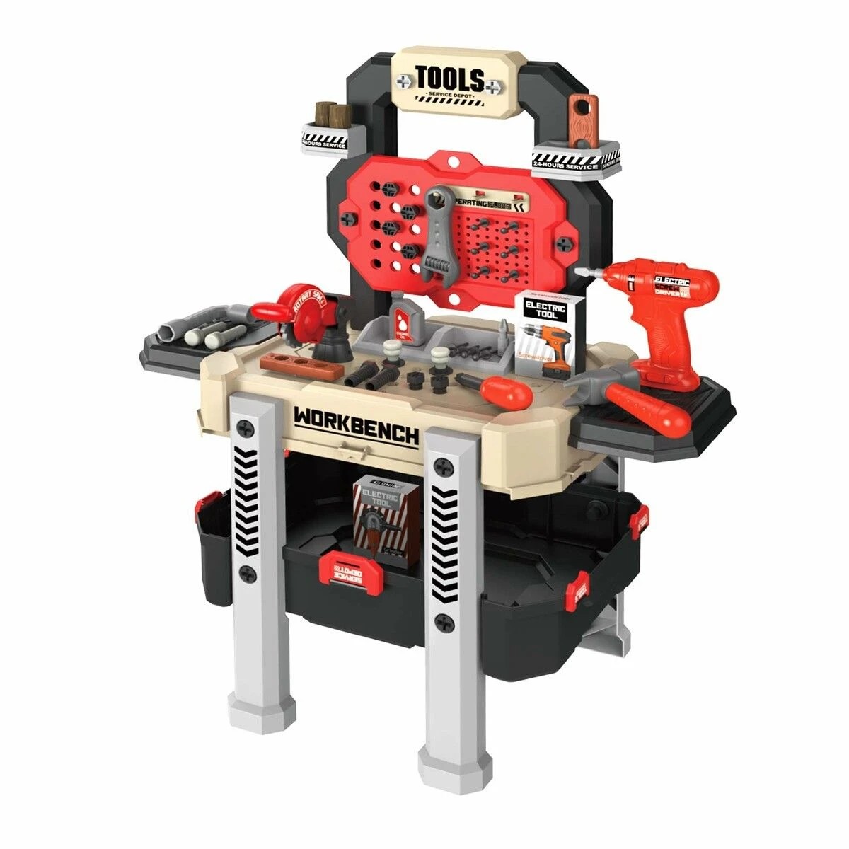 1 AUSWAY Kids Workbench Tool Bench Construction Toy Set 78pcs, 1 of 1