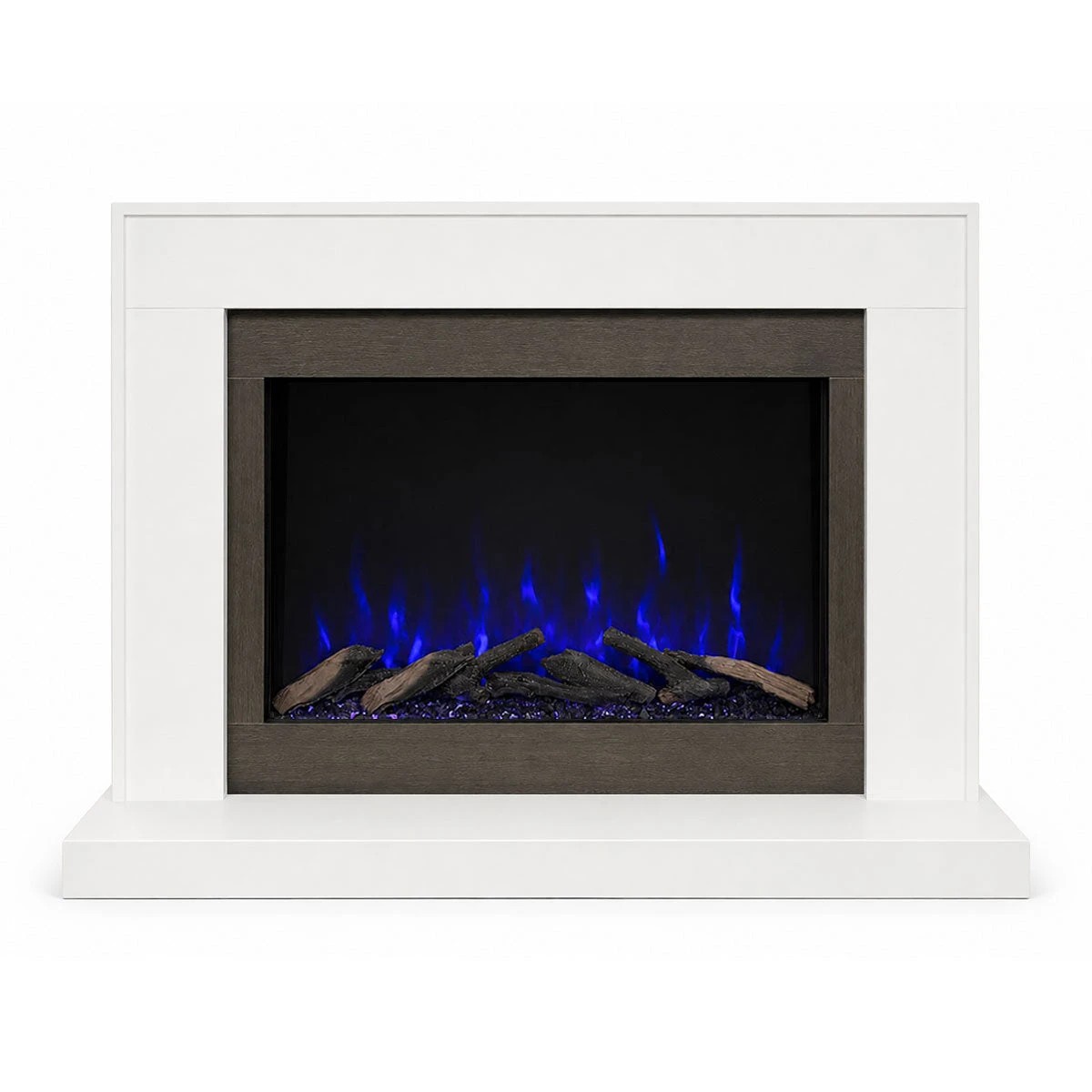 5 Moda Living Nilla Hearth Pure White Mantel Electric Fireplace Suite - White, 5 of 10