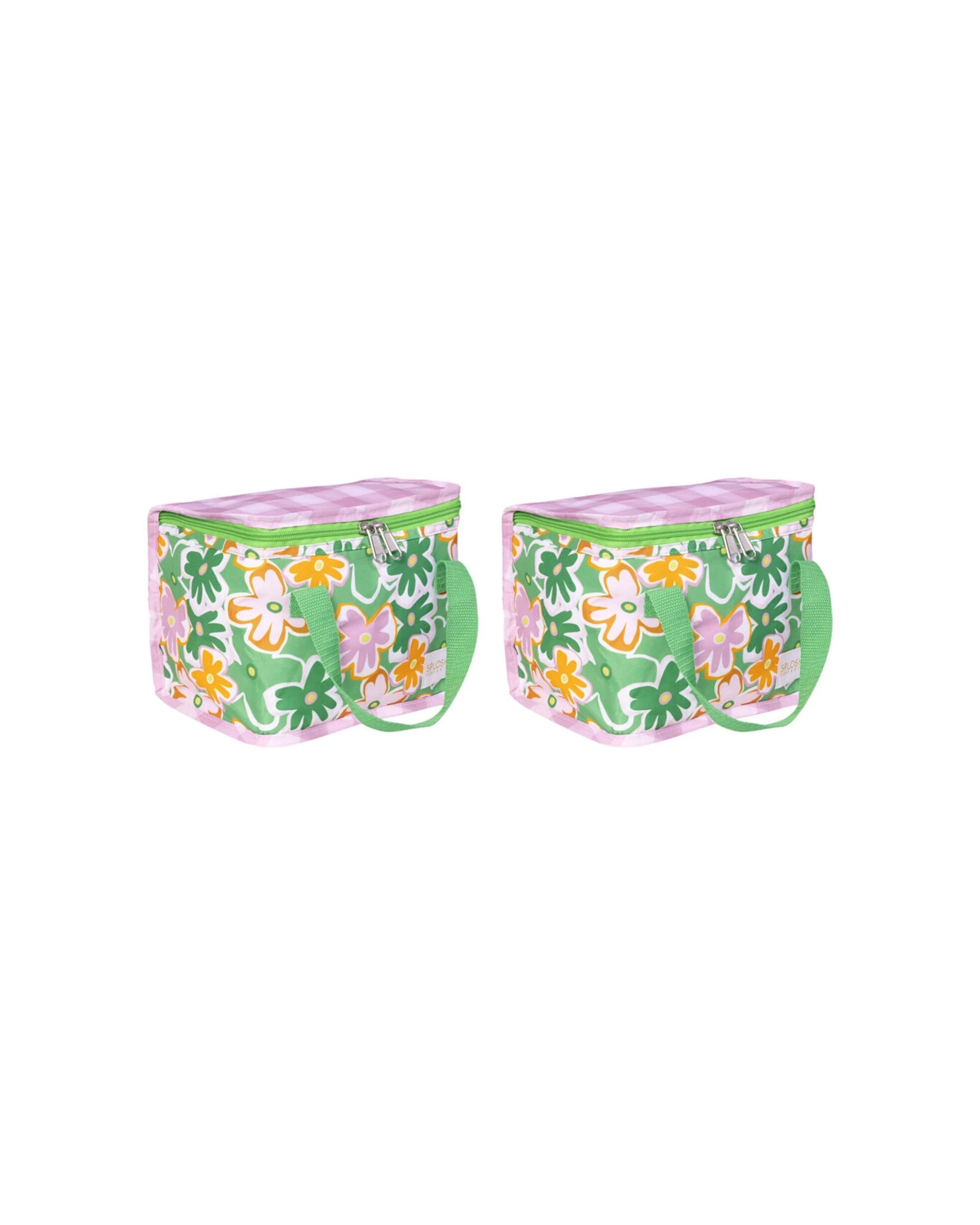 1 Splosh 2PK Summer Pop Insulated Soft Lunch Bag Food & Drink Storage 24x17cm - Green, 1 of 6