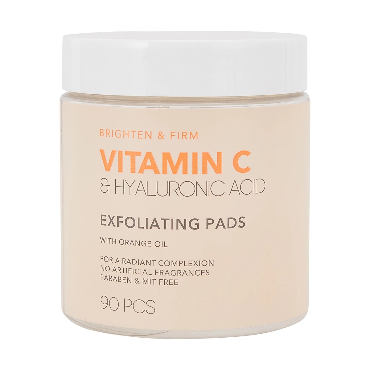1 90 Piece Vitamin C and Hyaluronic Acid Exfoliating Pads, 1 of 6