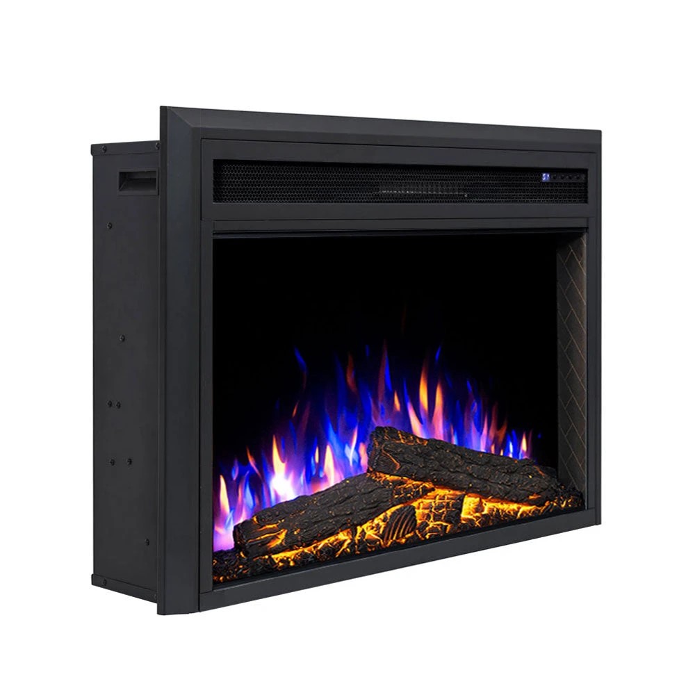 5 Moda Living Kingsley Electric Fireplace Heater White Mantel Suite with Moonlight Insert - White, 5 of 5