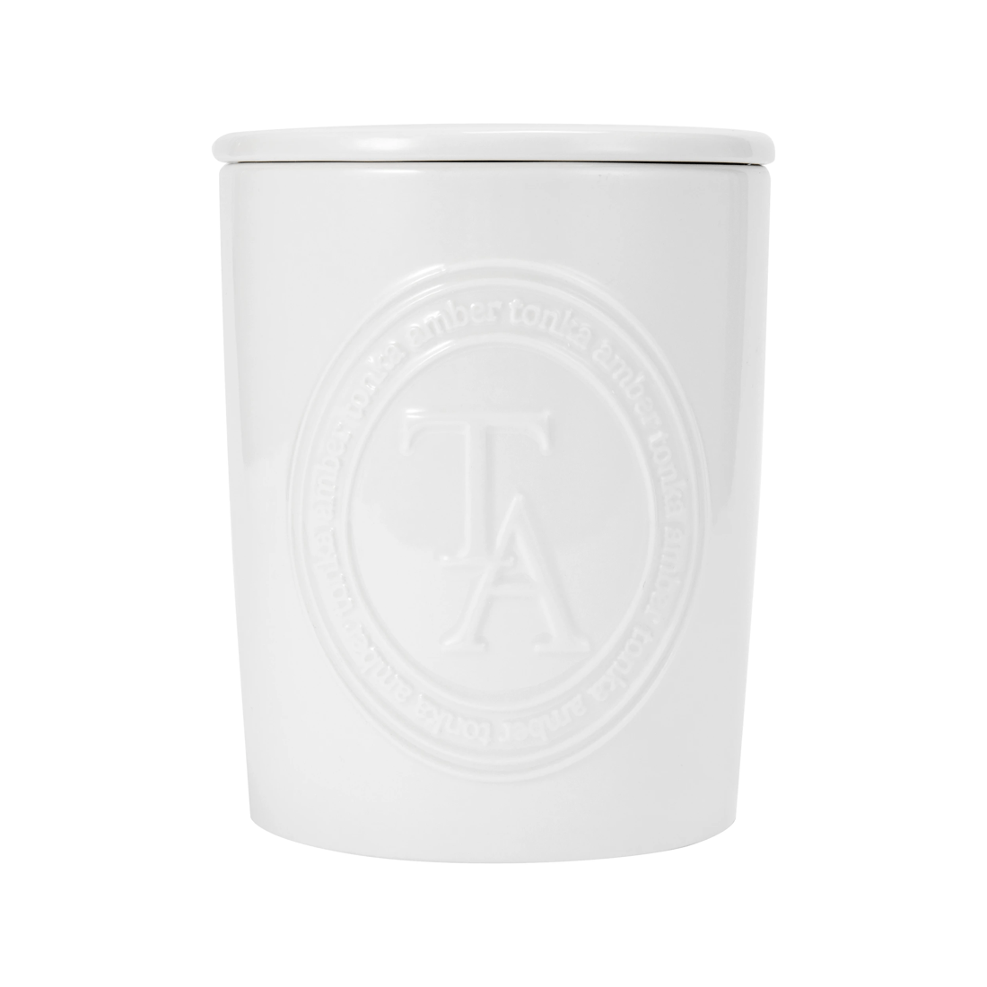 1 XL Amber Tonka Pure Soy Wax Ceramic Candle, 1 of 6