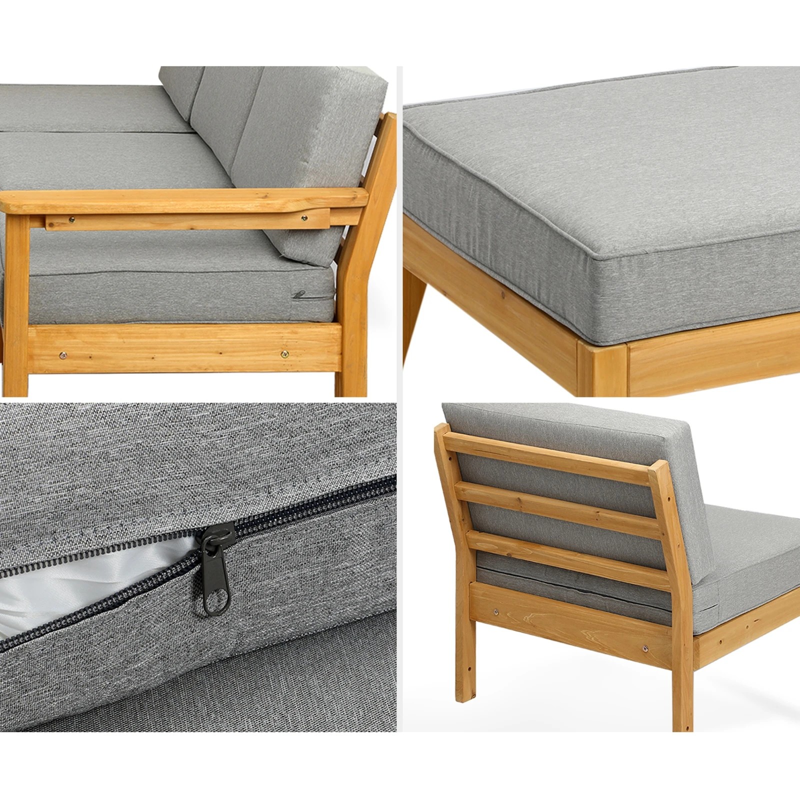 6 Livsip 7 Piece Outdoor Sofa Set Lounge Setting - Multi, 6 of 7