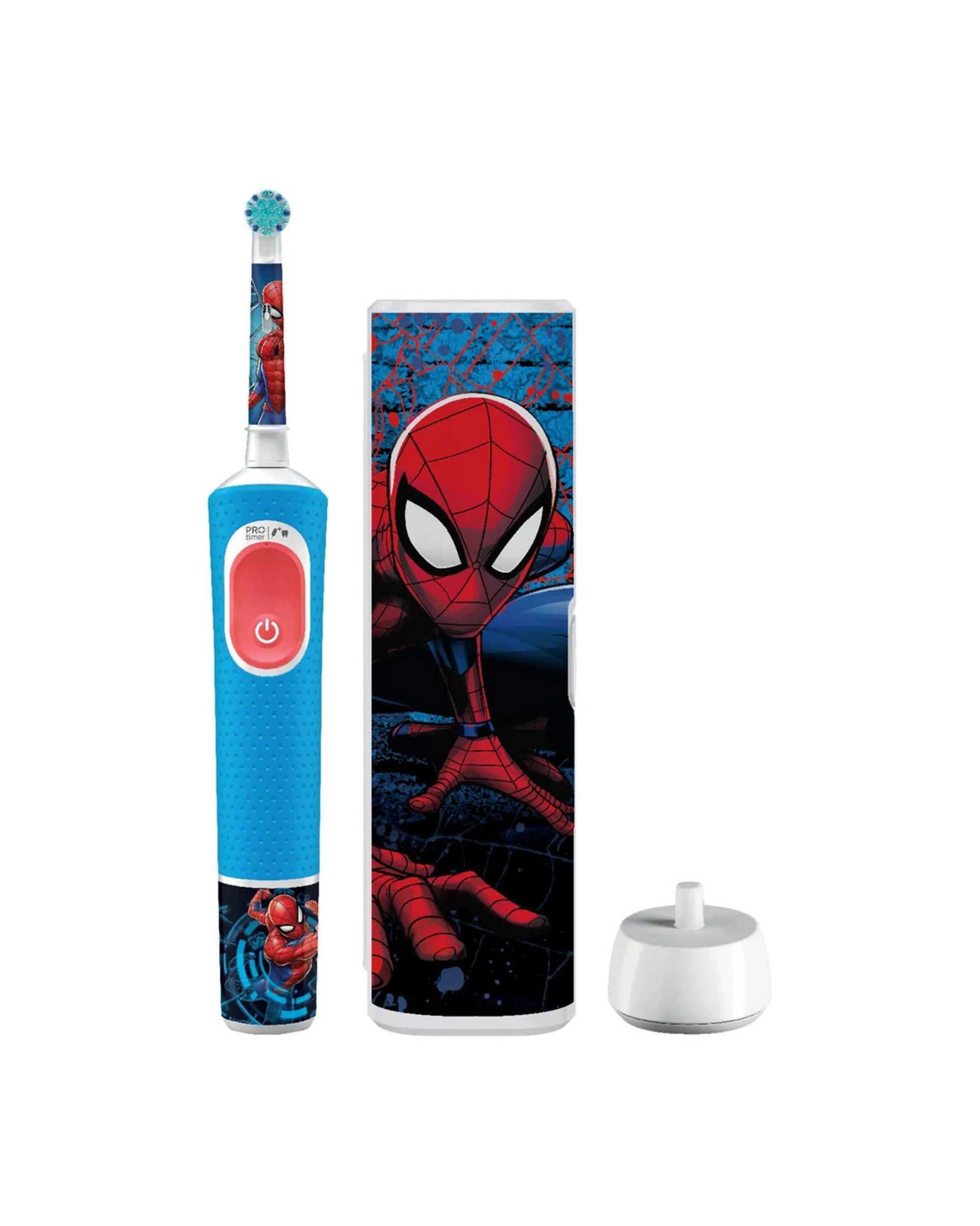 3 Oral-B Power Toothbrush Pro 300 Kids Spiderman w/ Travel Case - Red, 3 of 3