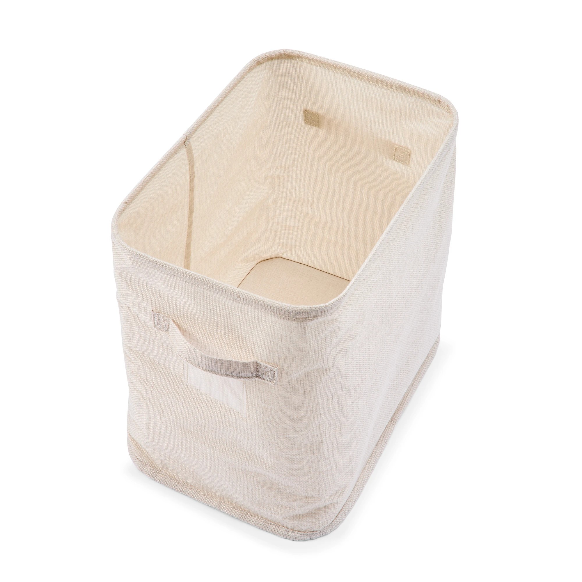 8 Linen Look Tall Narrow Organiser - Beige, 8 of 9