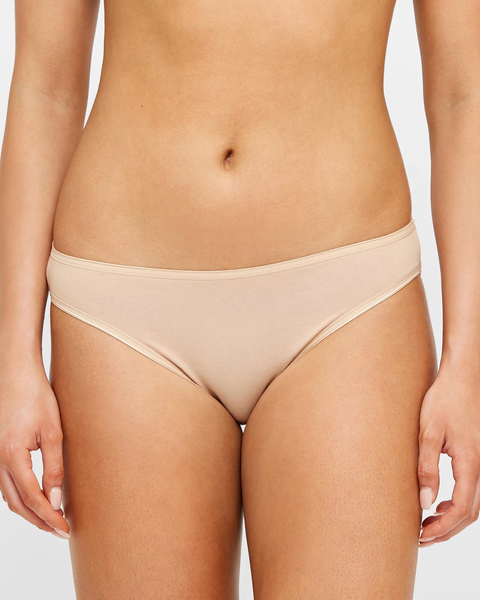 2 Target 2 Pack Everyday Cotton Bikini Briefs With Aloe LATTE, 2 of 4