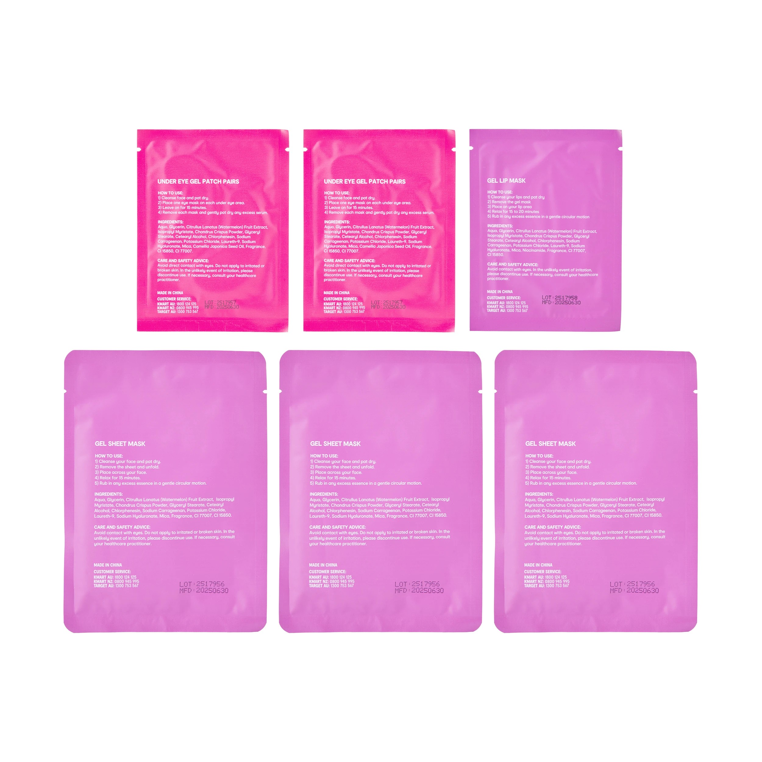 3 OXX Skincare 6 Piece Gel Face Mask Set, 3 of 4