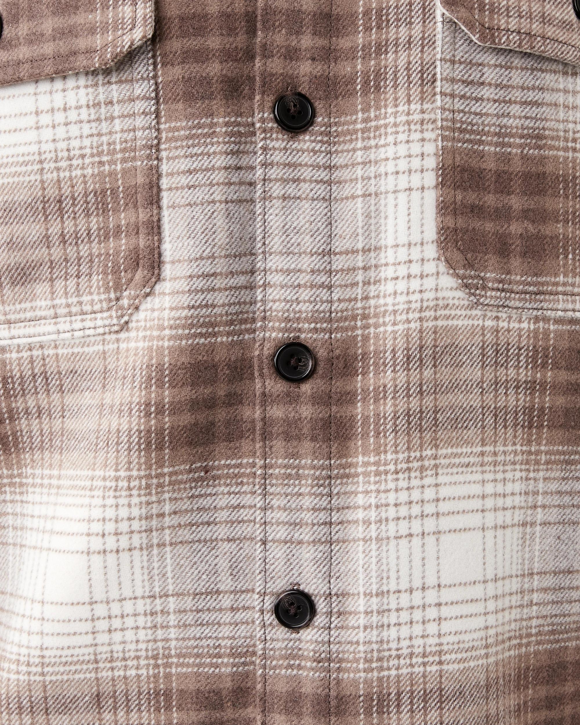 8 Long Sleeve Check Overshirt Brn Check, 8 of 9