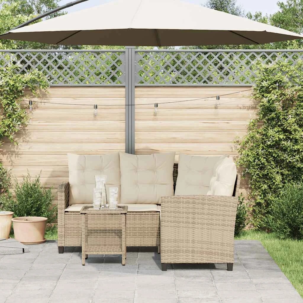 2 vidaXL Outdoor Sofa Set Removable Covers - Beige, 2 of 8