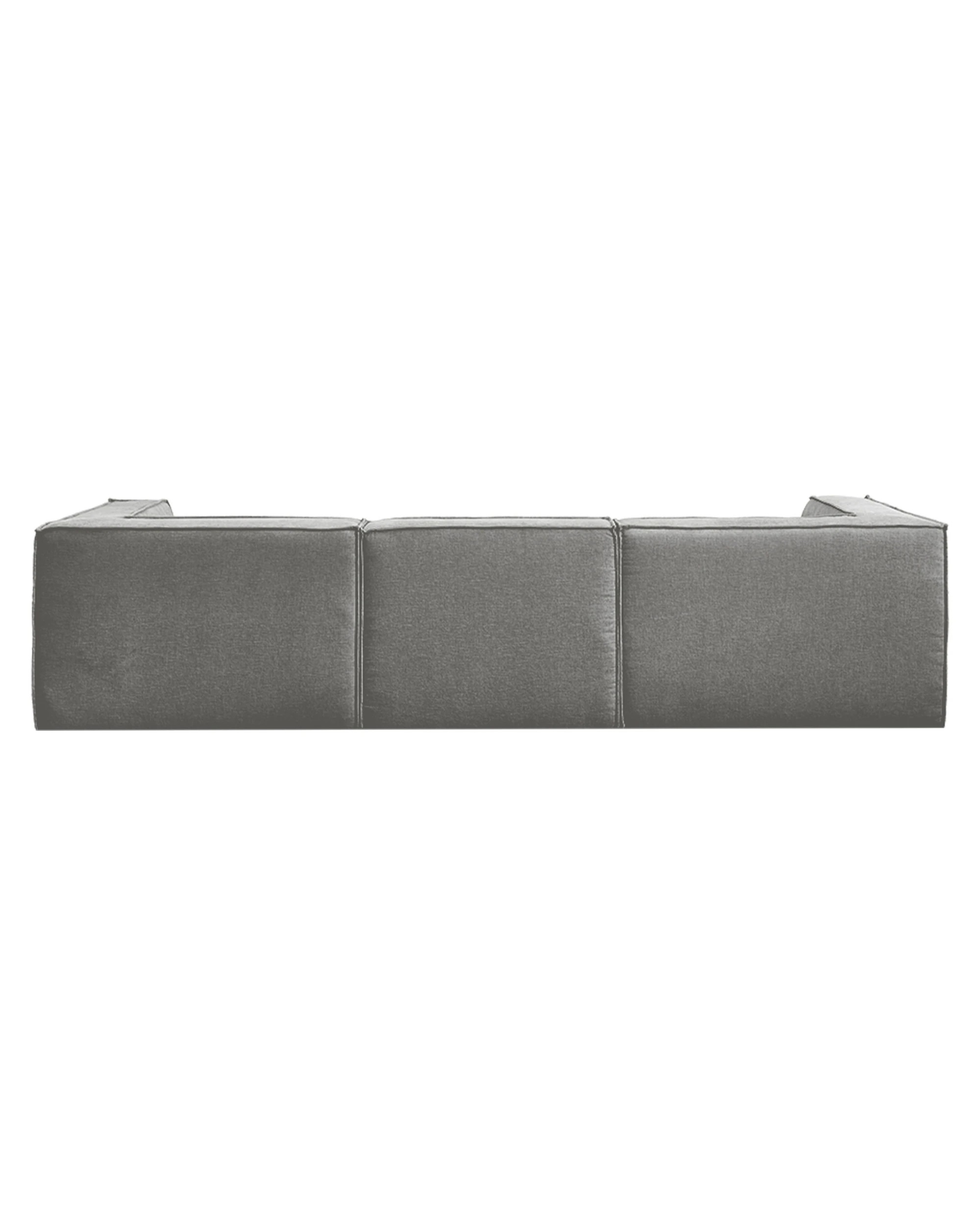 6 Sarantino Novi 3-seater Modular Sofa With Ottoman In Grey Non-slip Bottom Lounge, 6 of 9
